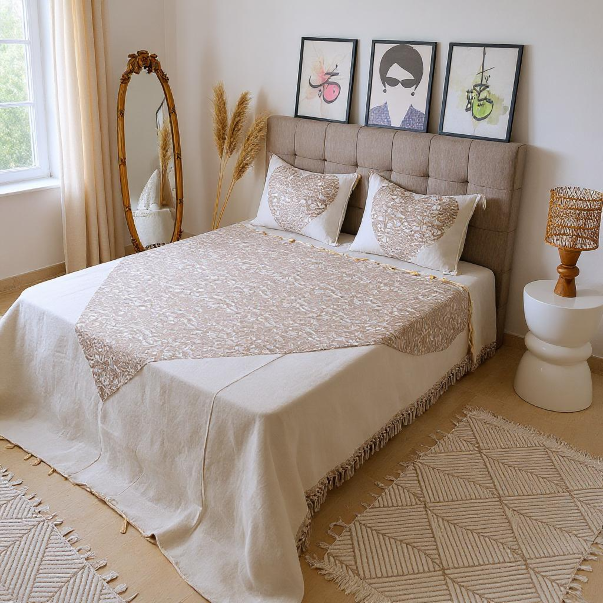 Parure de Lit Design AMOUR | Calligraphie et Charme | Fiolla Home