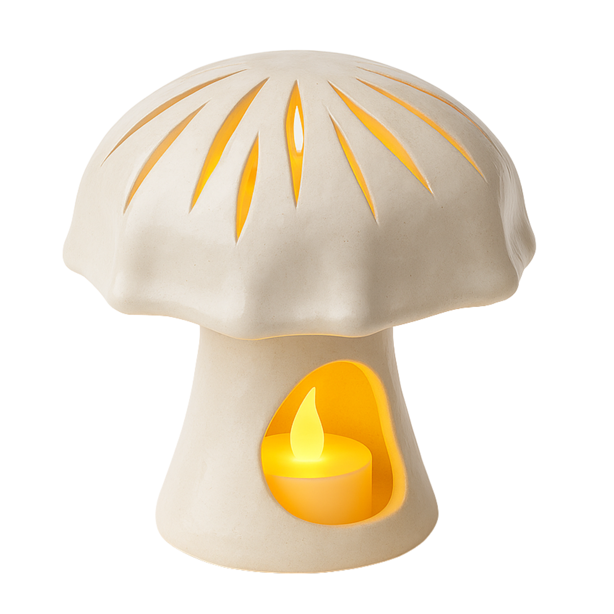 Cache-bougie Champignon en céramique