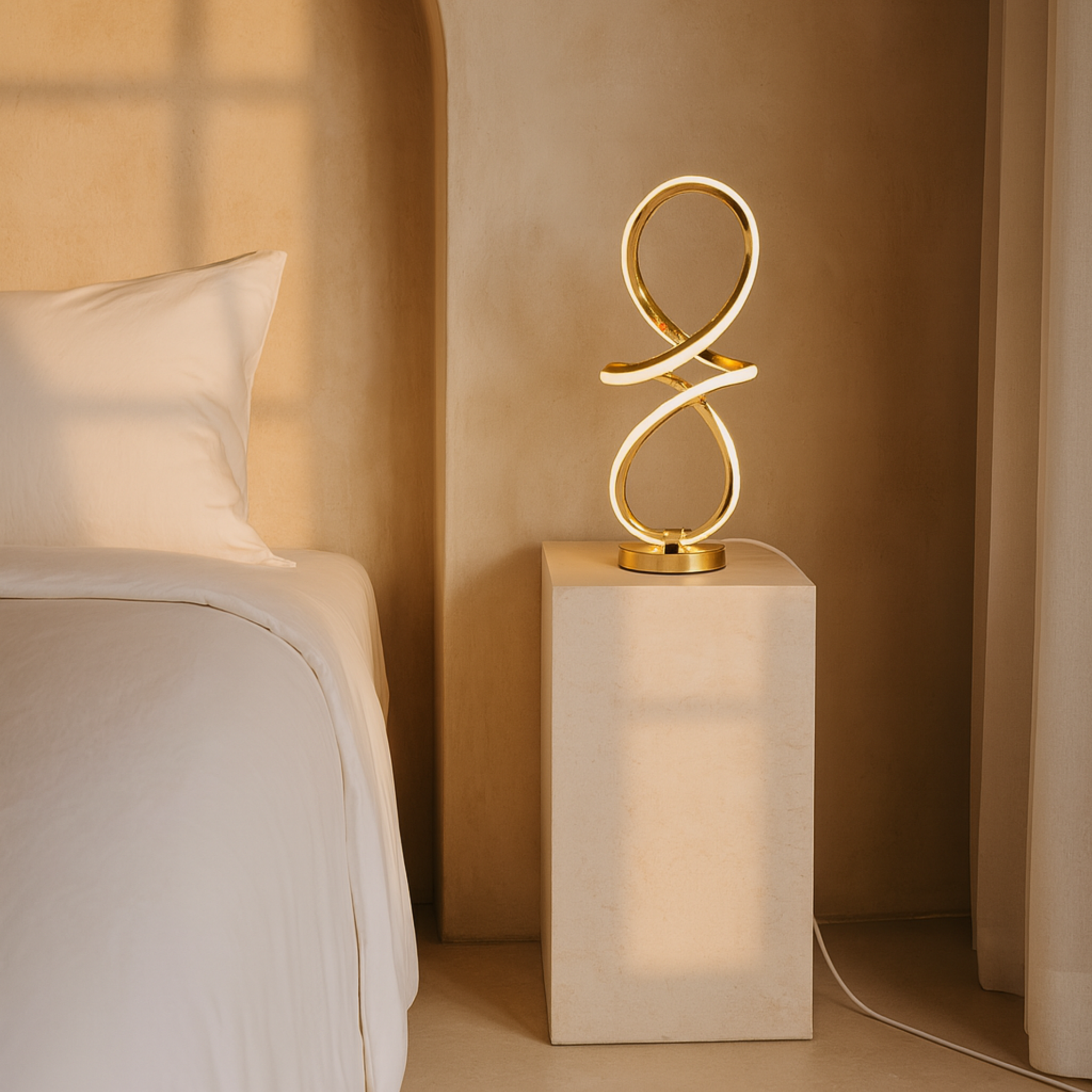 Lampe LED Design Dorée Moderne – Éclairage Décoratif