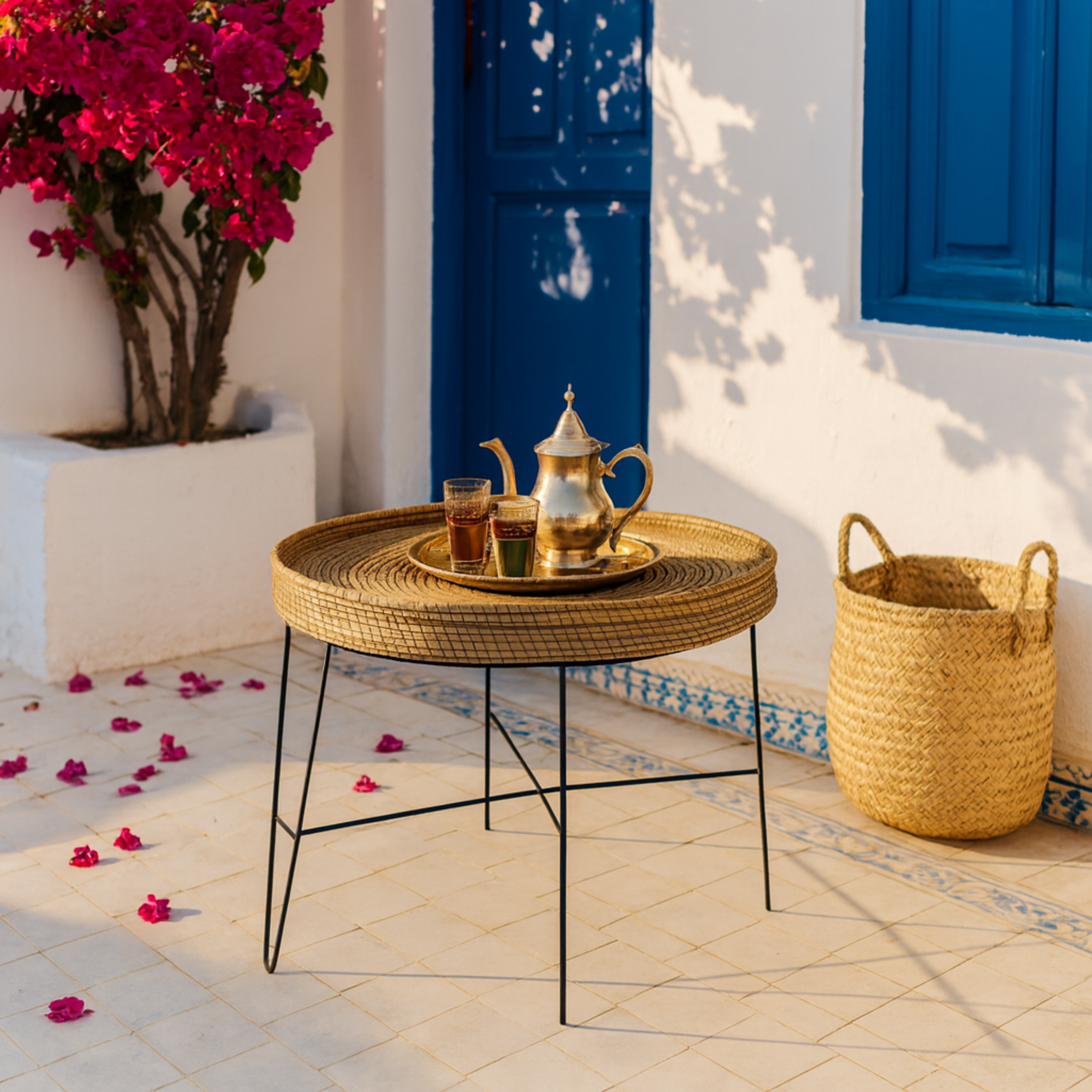 Table en Halfa Naturelle | Artisanat Tunisien | Fiolla Home