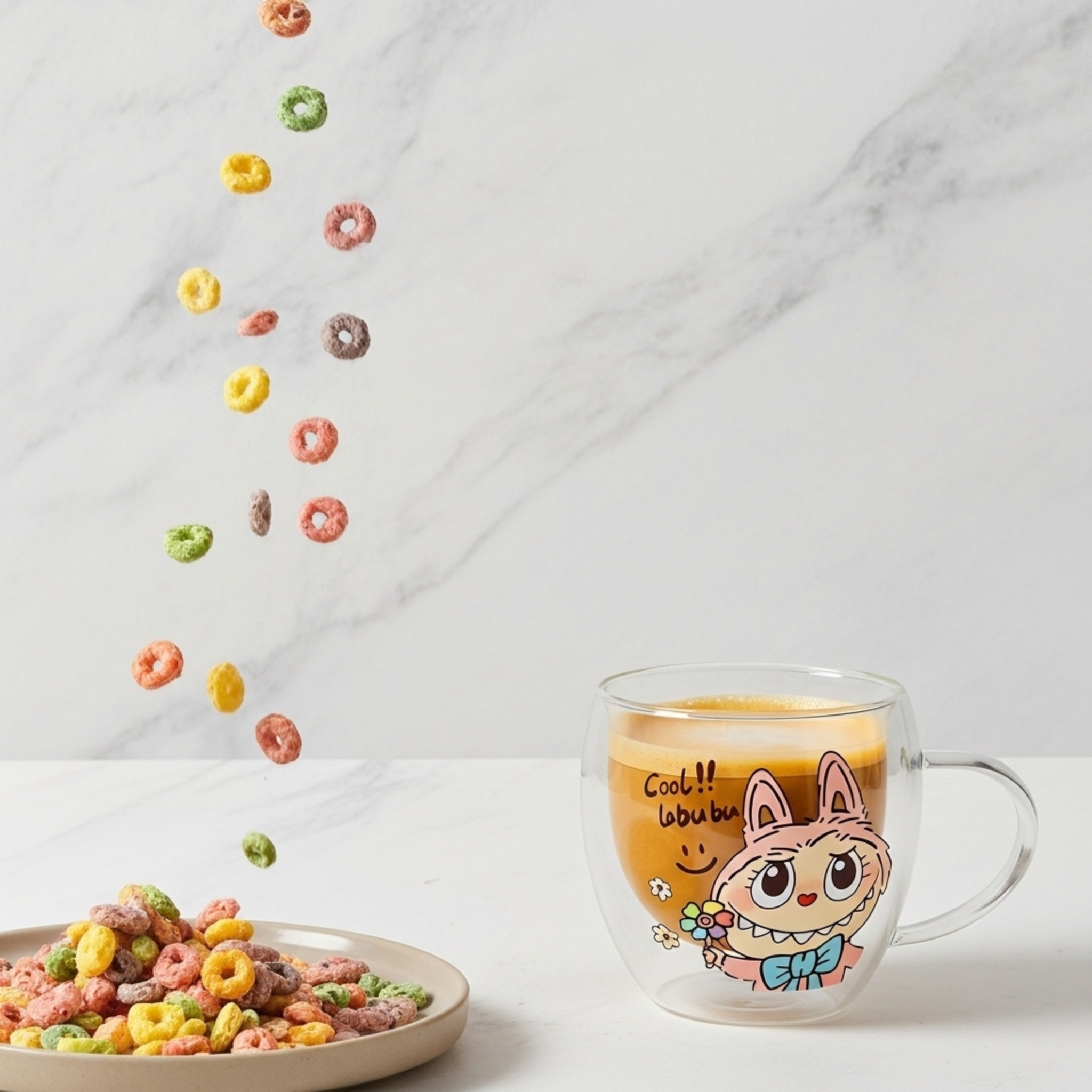 Tasse Double Paroi Labubu – Verre Borosilicate | Fiolla Home