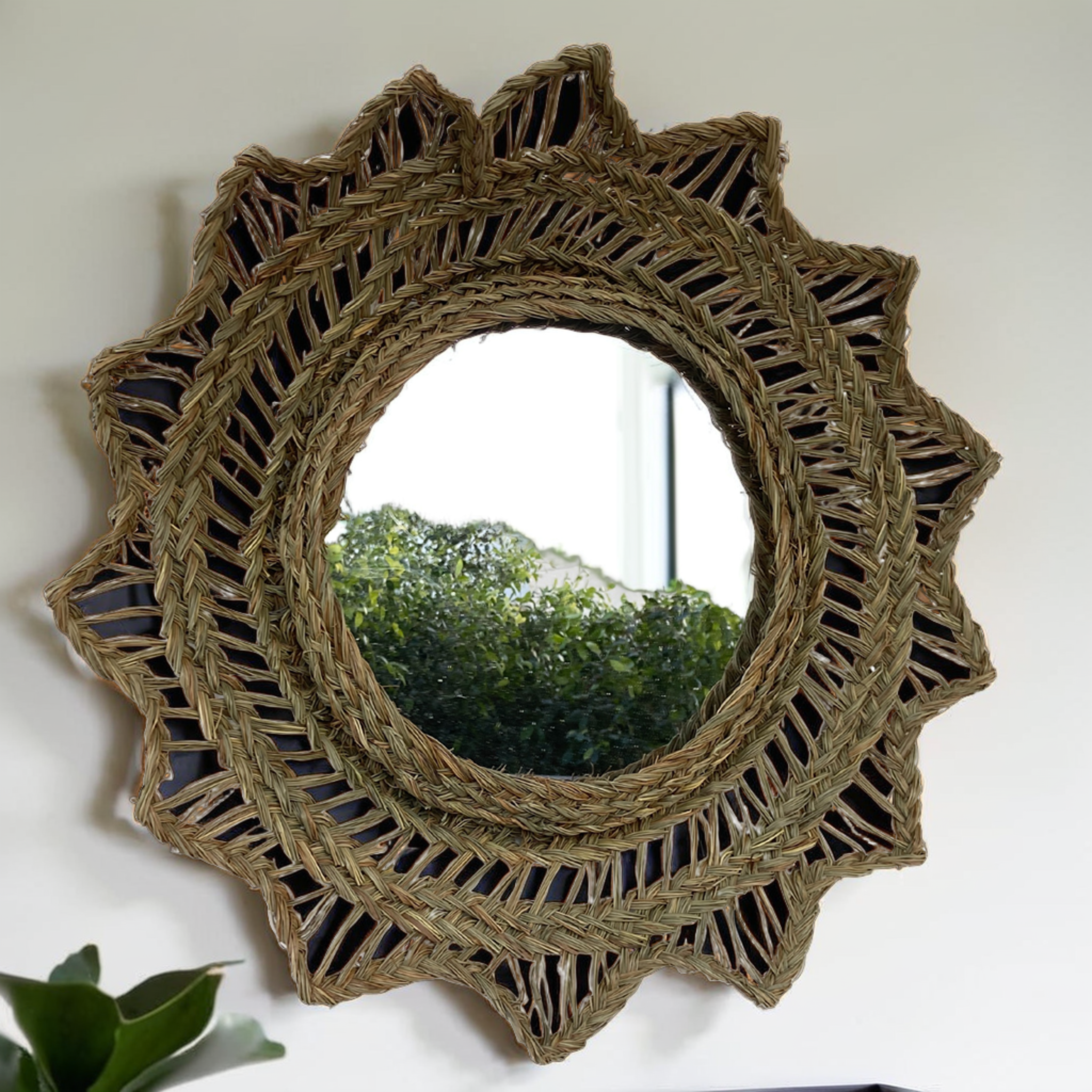 Miroir Décoratif en Halfa | Style Bohème Chic | Fiolla Home