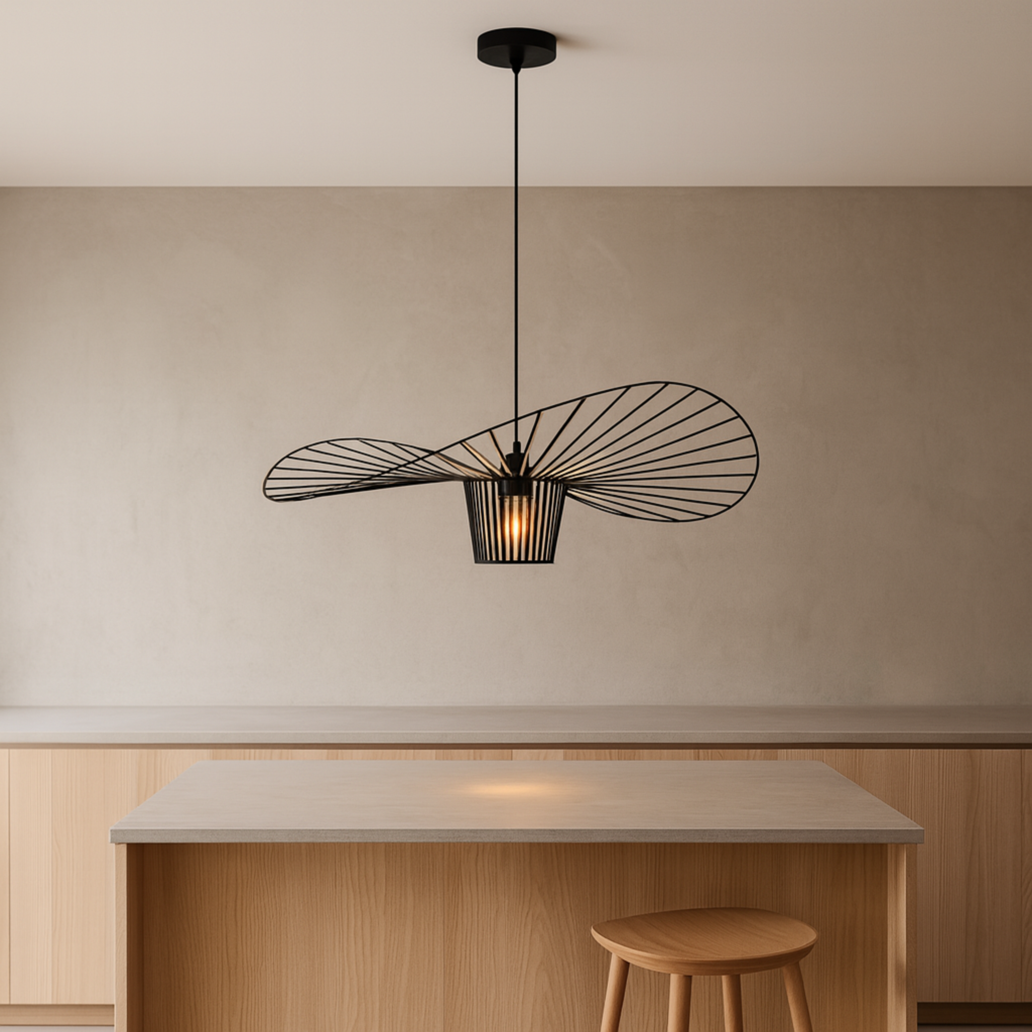 Suspension Métallique Tunisie | Design Noir Sculptural | Fiolla Home