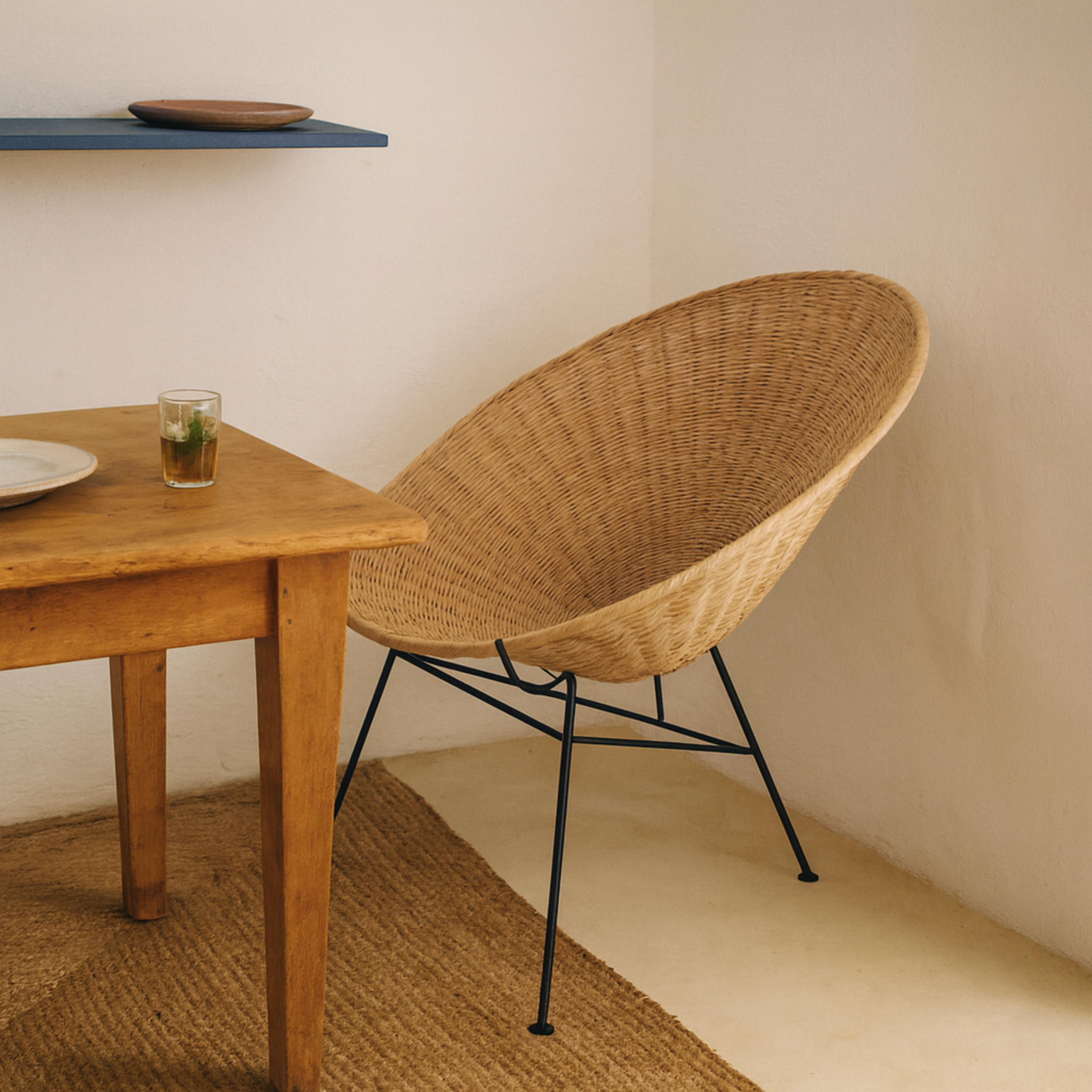Chaise en rotin Tunisie | Bohème chic naturel | Fiolla Home