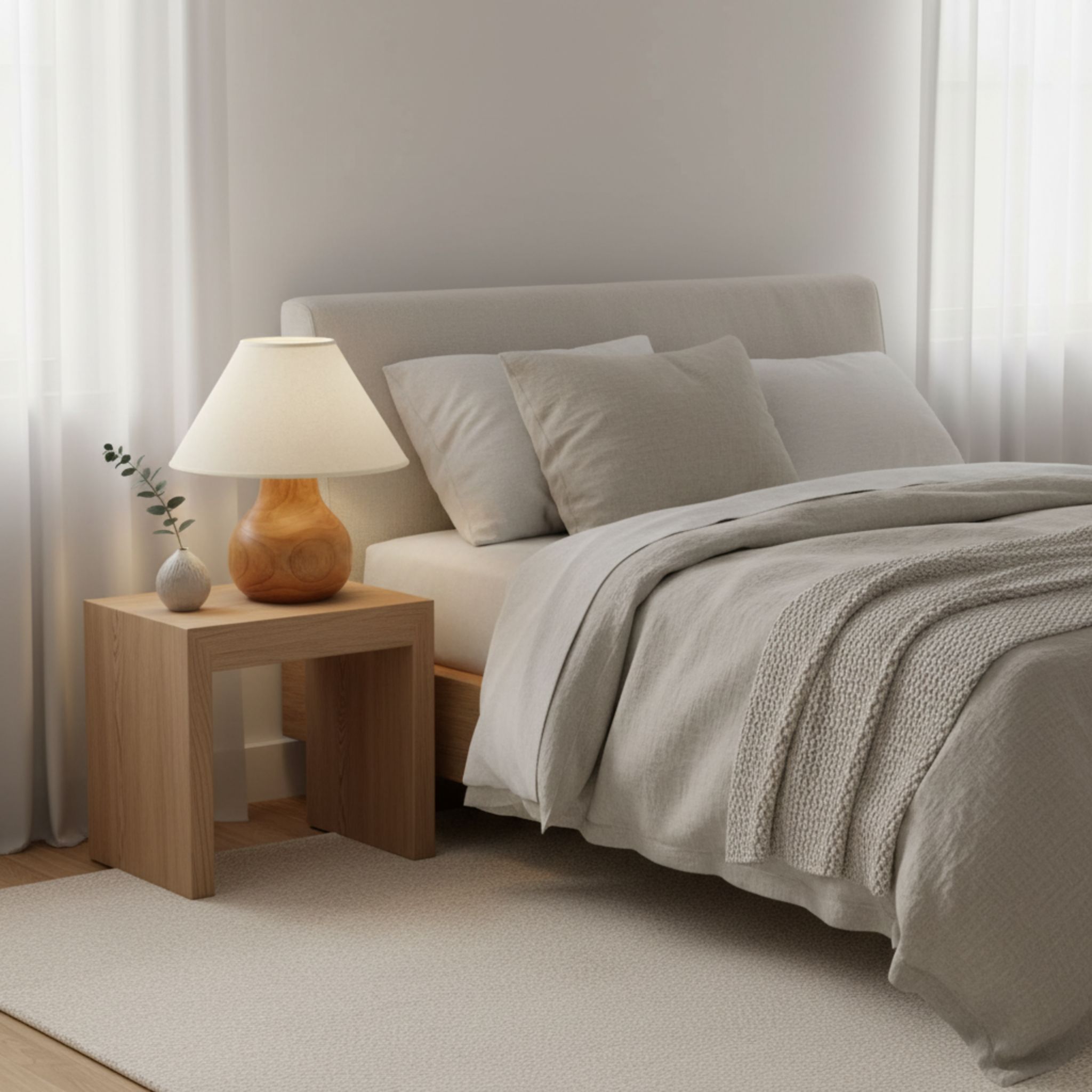 Lampe de Table en Bois Massif – Design Naturel & Élégance Artisanale