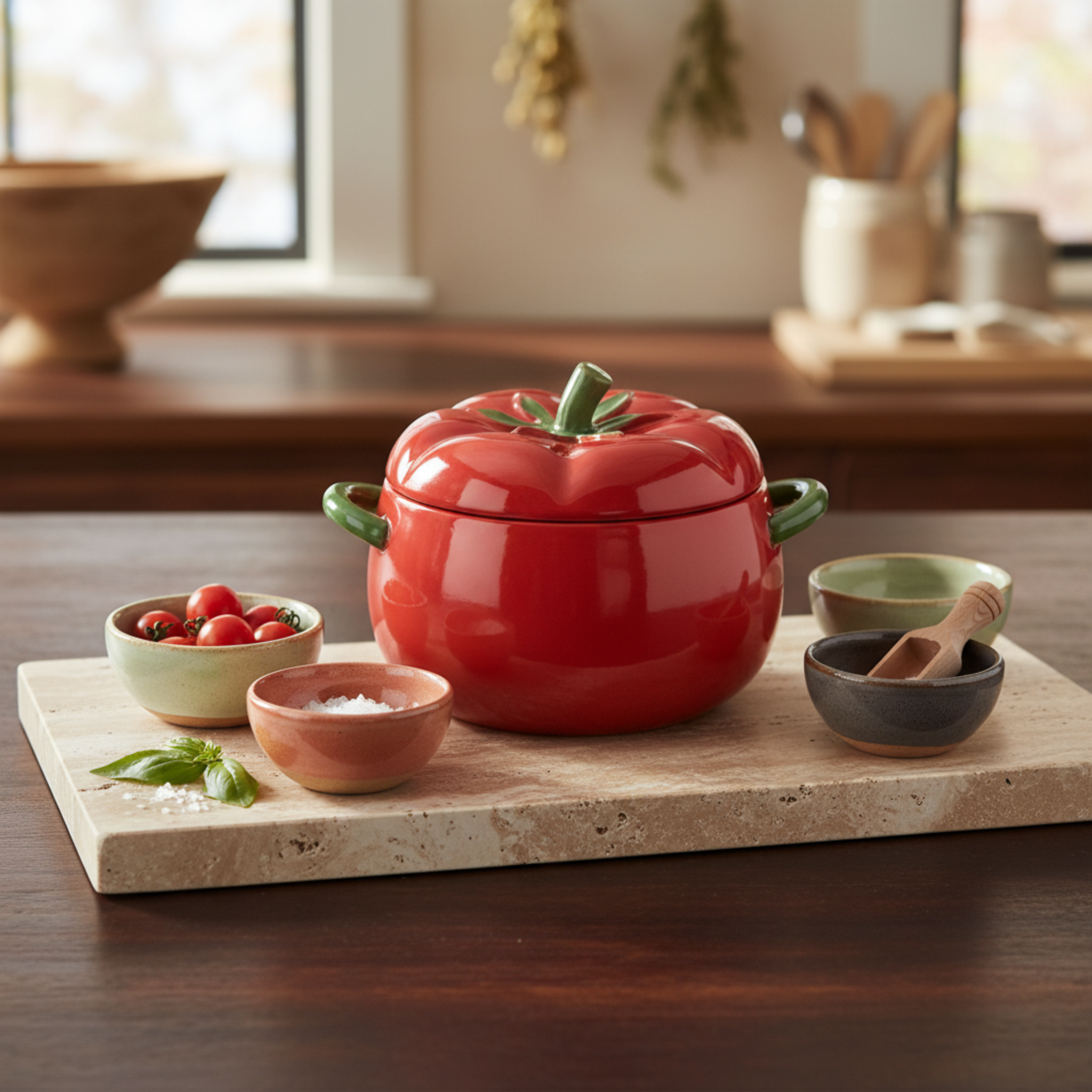 Cocotte Forme Tomate en Céramique – Design Original & Tendance
