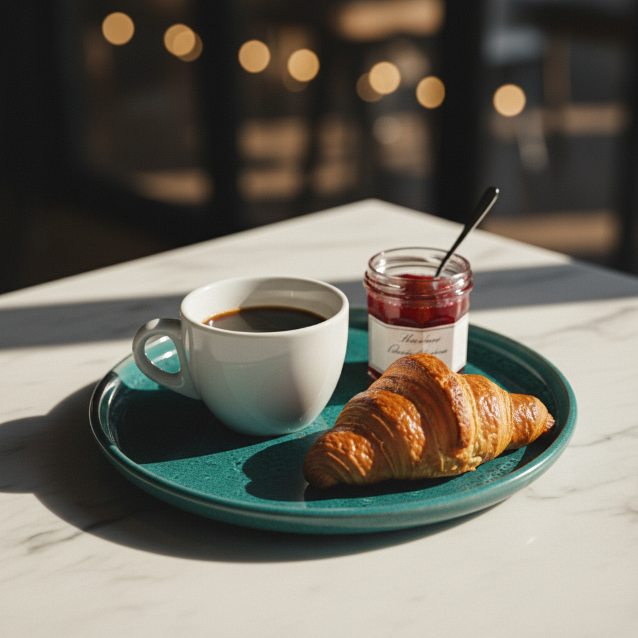 Plateau en céramique émaillé vert – Art de table Tunisie
