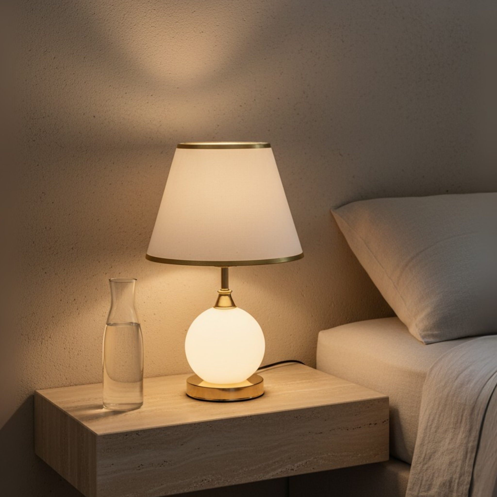 Veilleuse Chambre à Coucher | Globe Opalin | Fiolla Home