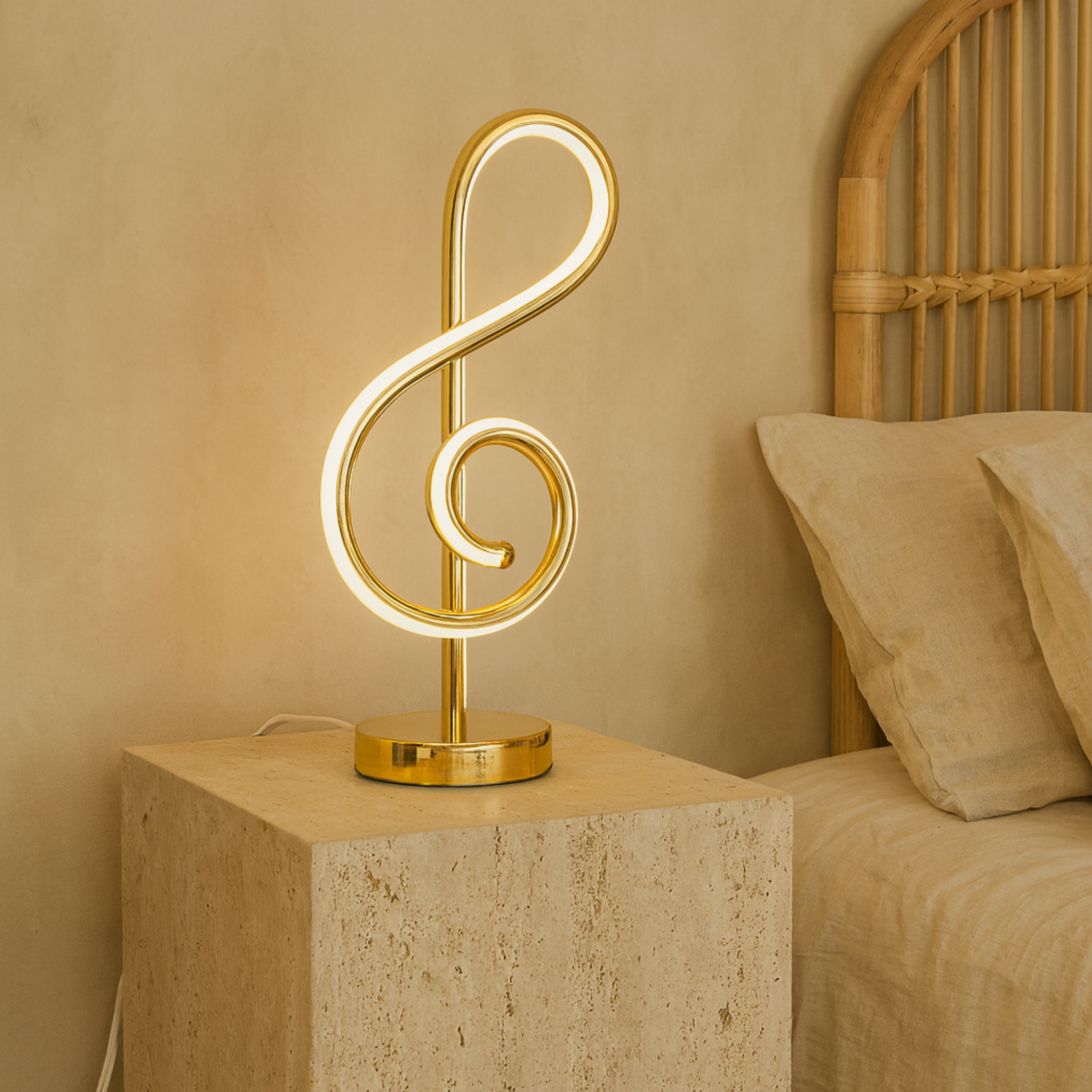 Veilleuse LED Tunisie Clé de Sol | Lampe de Chevet | Fiolla Home
