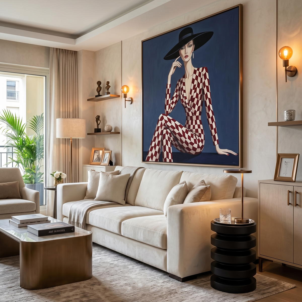 Table d'Appoint Tunisie | Bout de Canapé Noir Design Sculptural | Fiolla Home