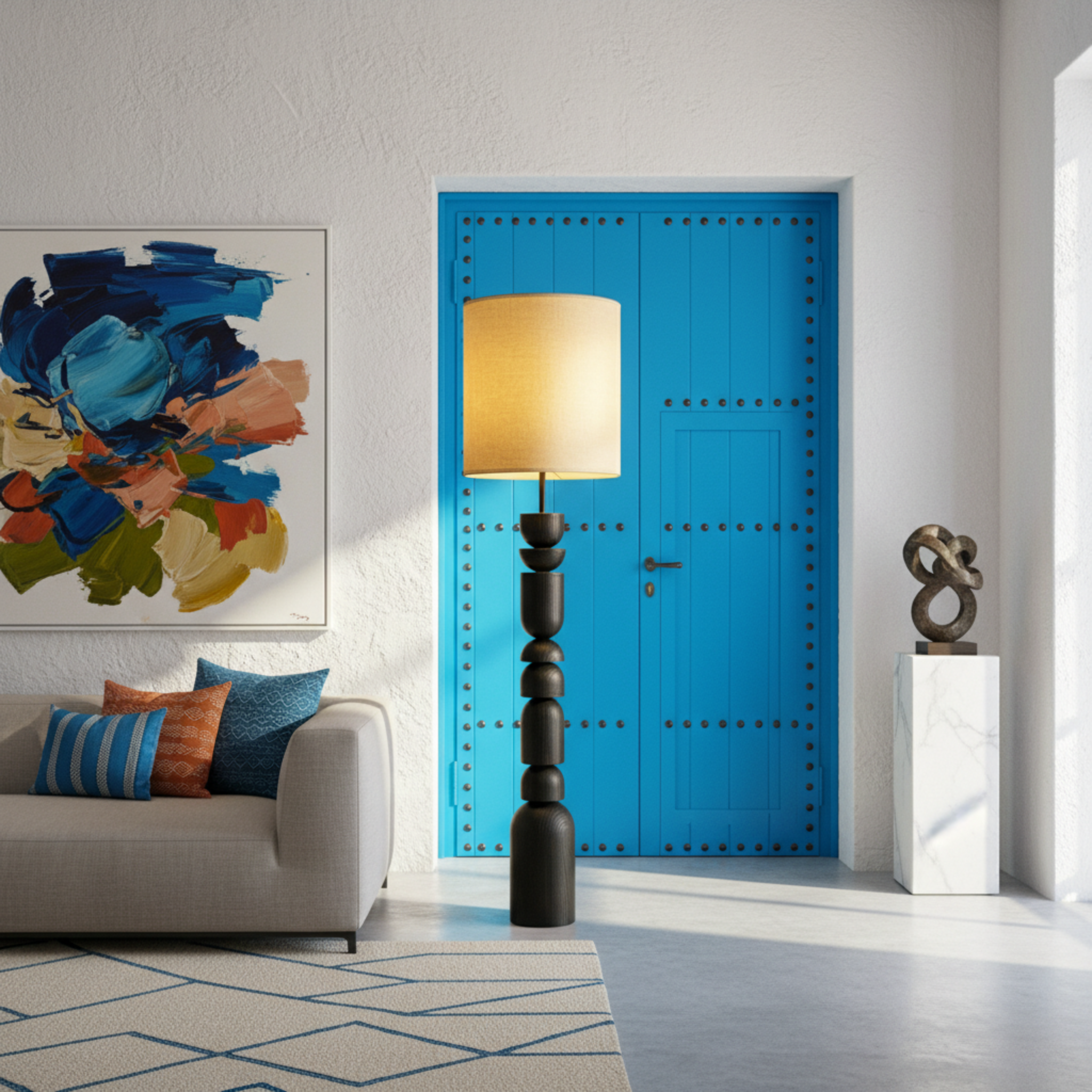 Lampadaire Sculptural Fait Main – Pièce Unique de Luxe Tunisie