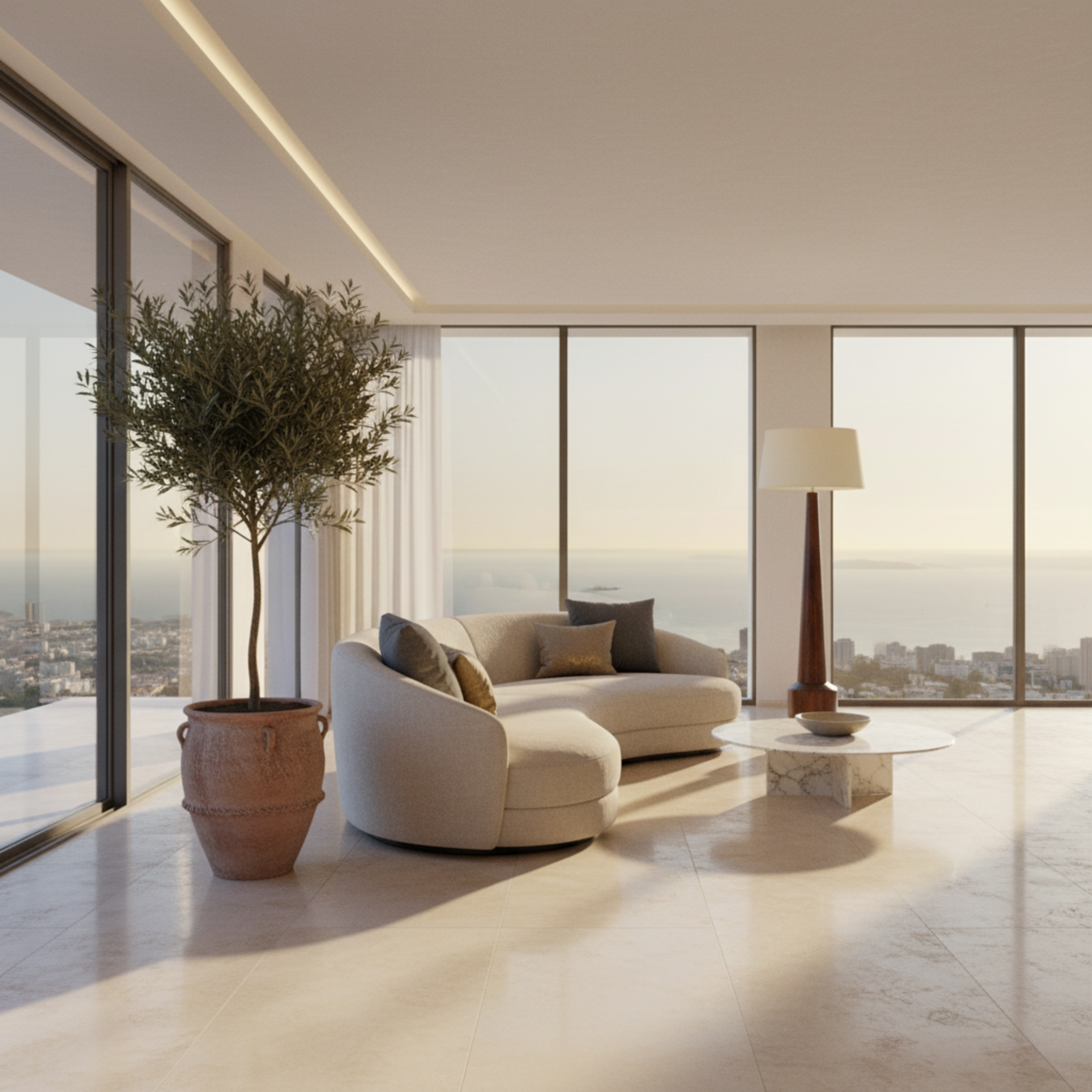 Lampadaire sur Pied en Bois Massif - Design Sculptural & Authentique