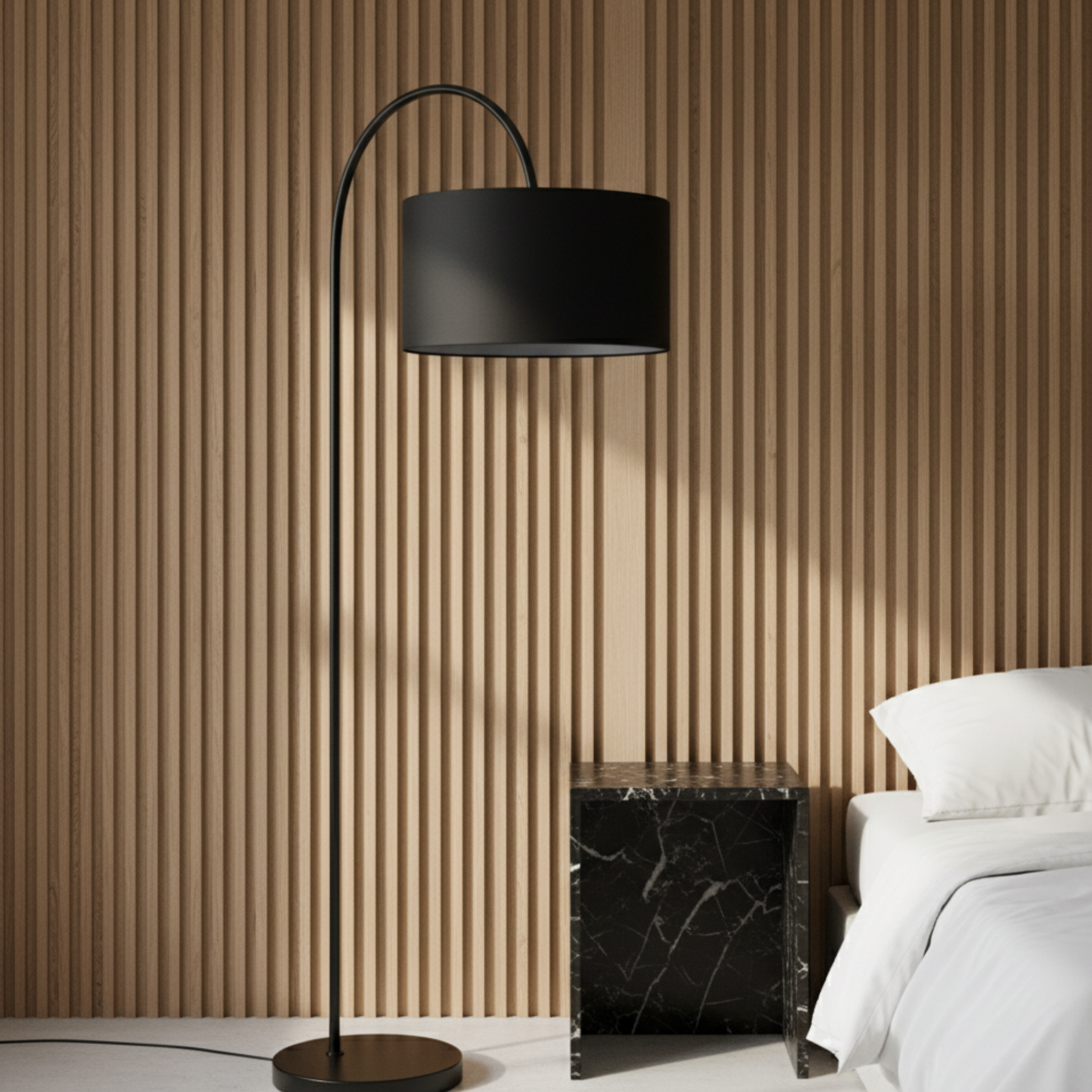 Lampadaire Noir Métal | Style Scandinave Tunisie | Fiolla Home