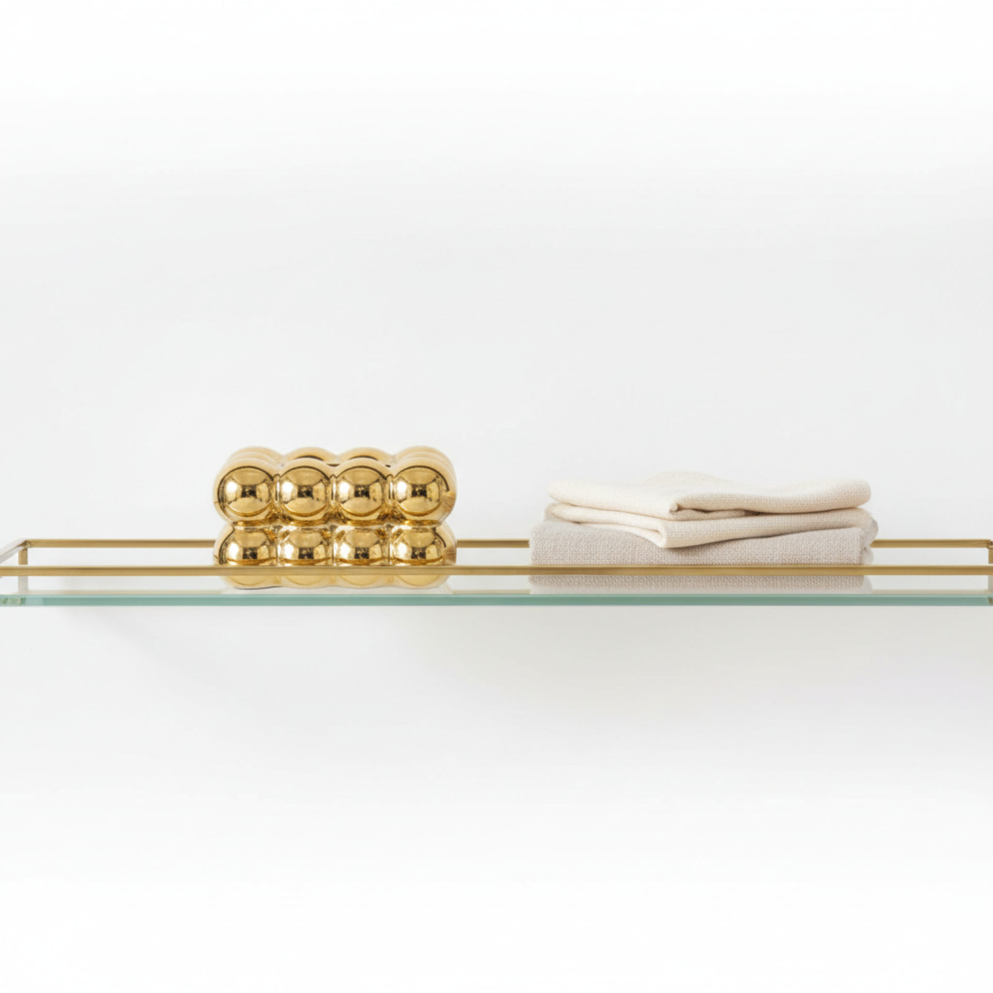 Porte-Papiers Bulle en Céramique | Dorée Luxueux Doré | Fiolla Home