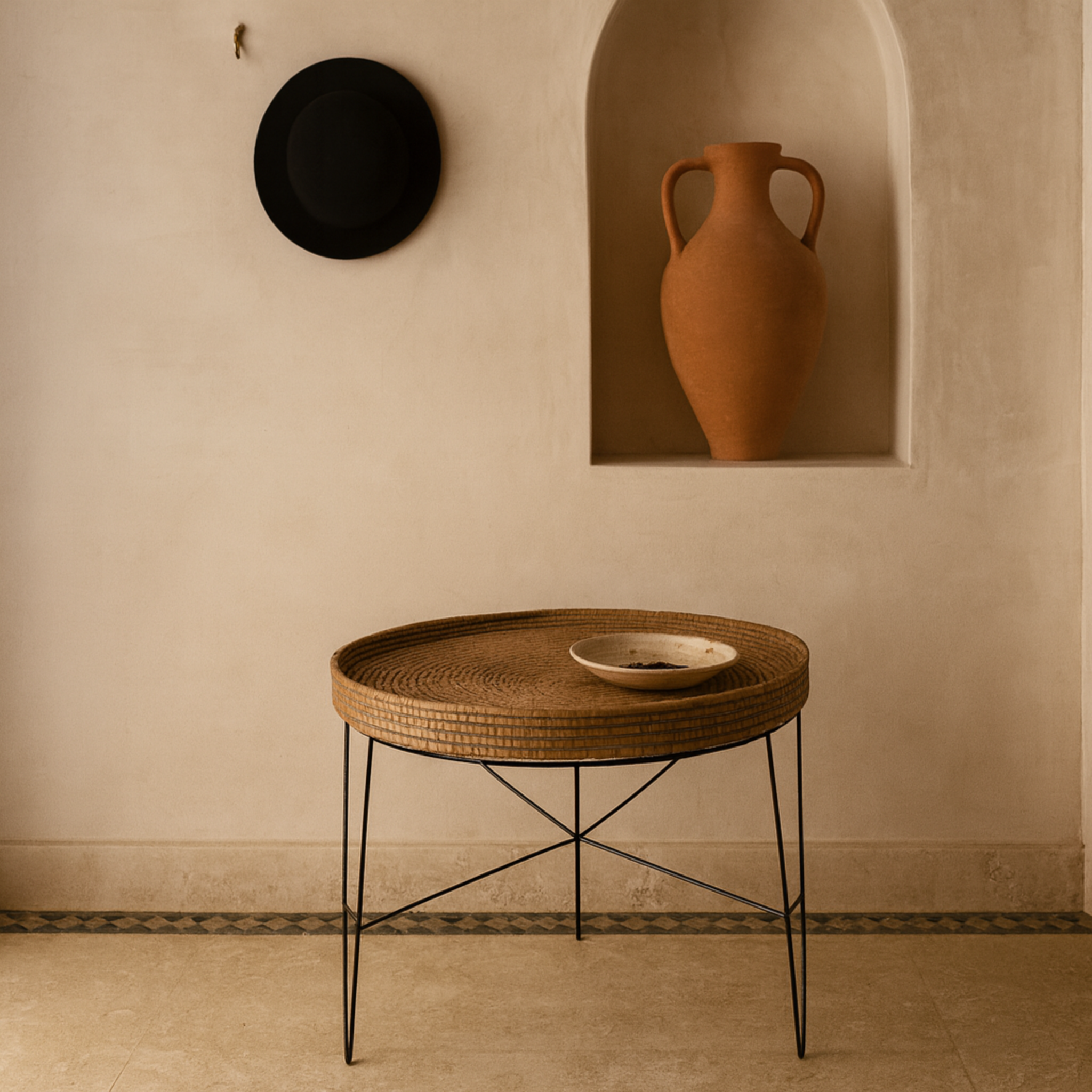Table en Halfa Naturelle | Artisanat Tunisien | Fiolla Home