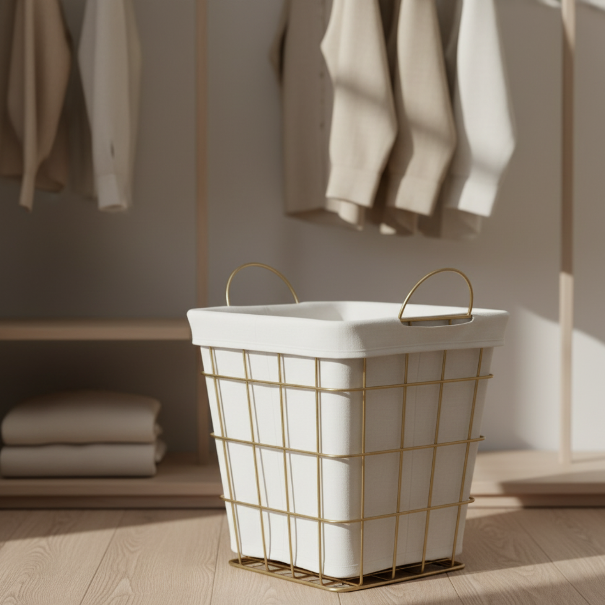 Panier à Linge Tunisie | Design Élégant avec Housse Tissu | Fiolla Home
