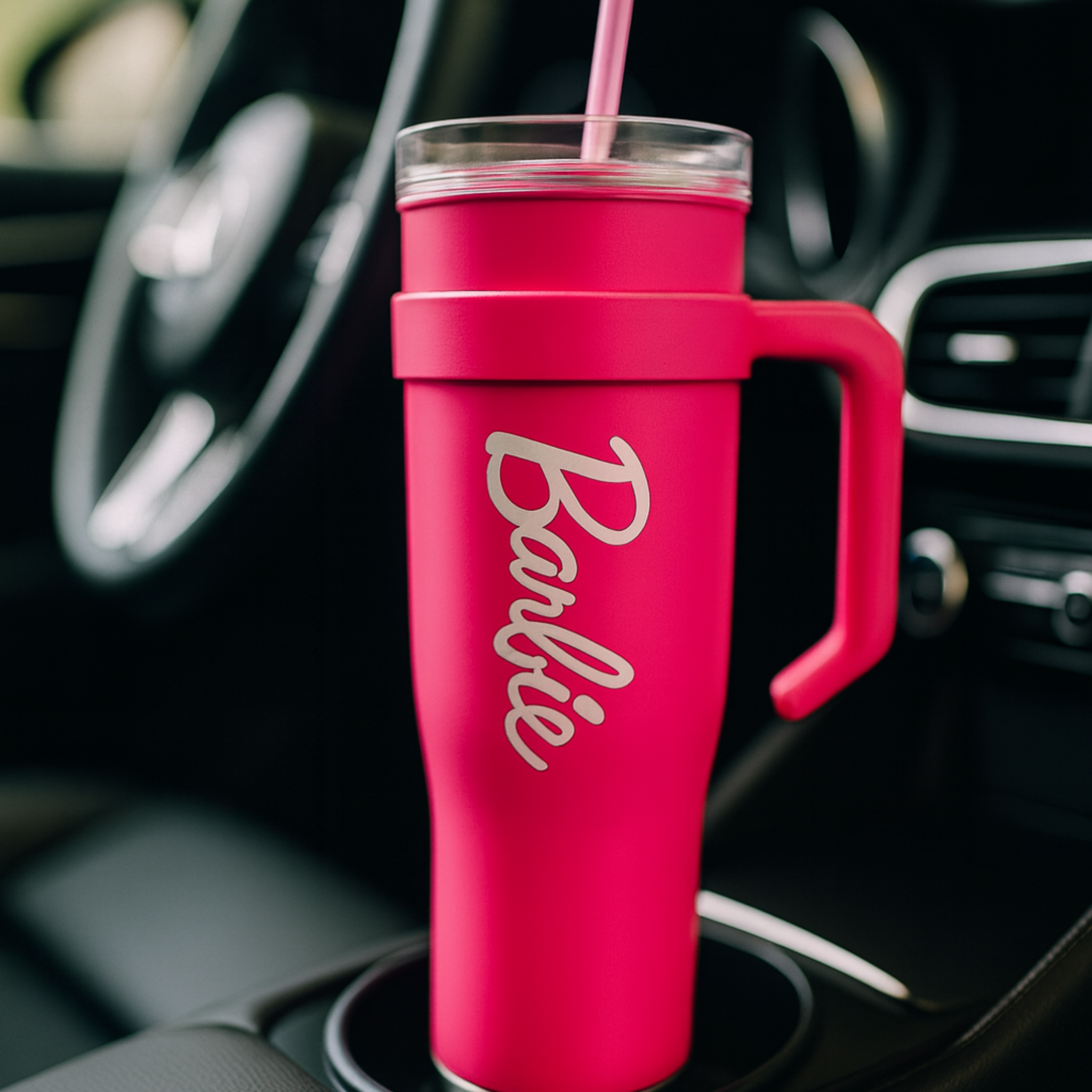 Thermos Barbie Rose | Travel Mug avec Poignée | Fiolla Home