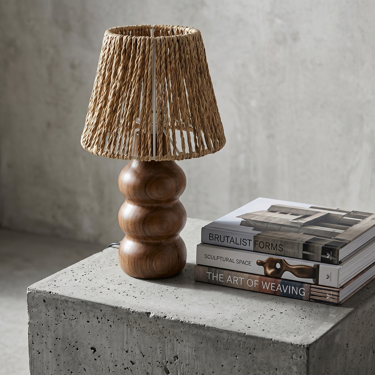 Lampe à Poser Artisanale | Design Bois & Fibre Boho | Fiolla Home