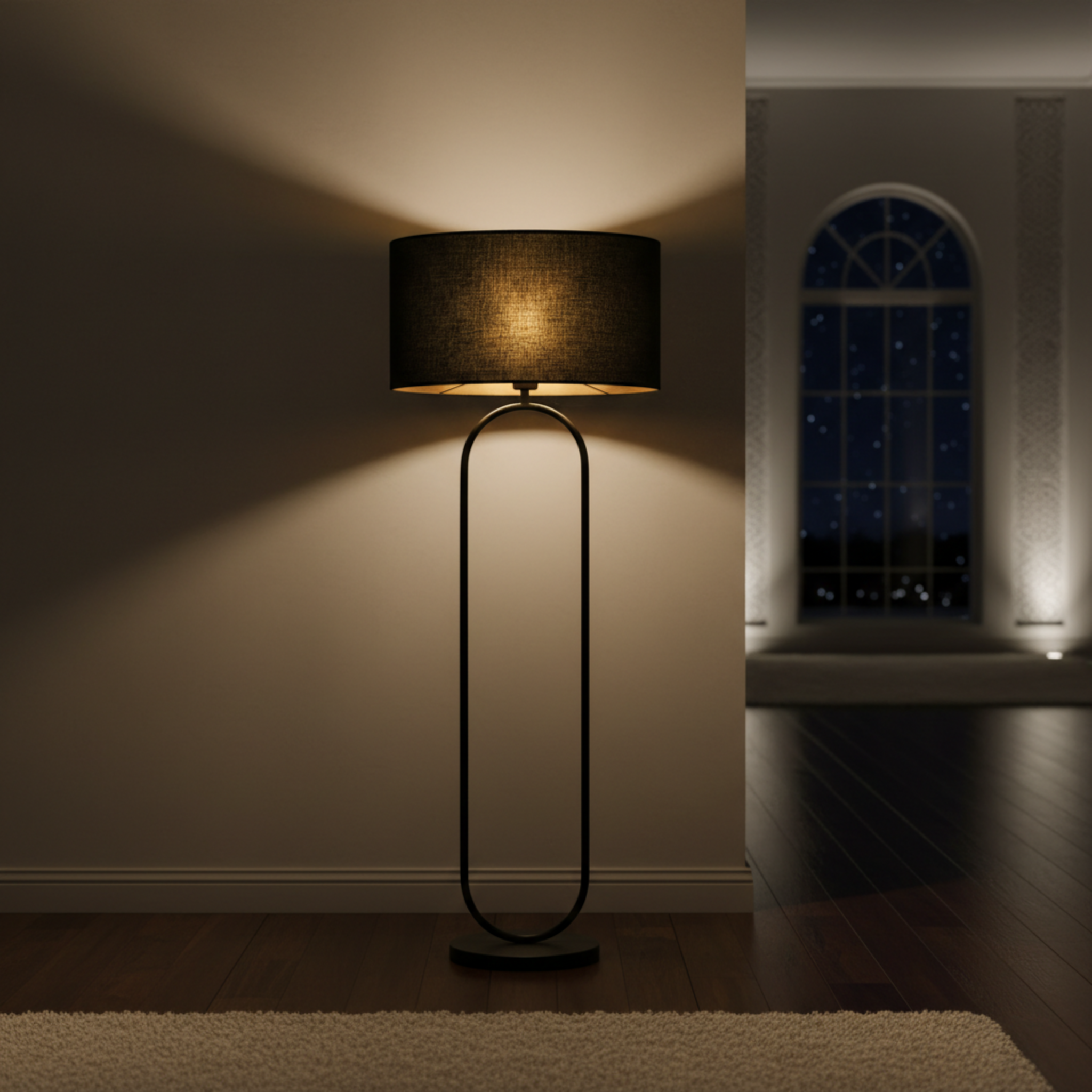 Lampadaire sur Pied INFINITY Métal Noir Design | Fiolla Home Tunisie