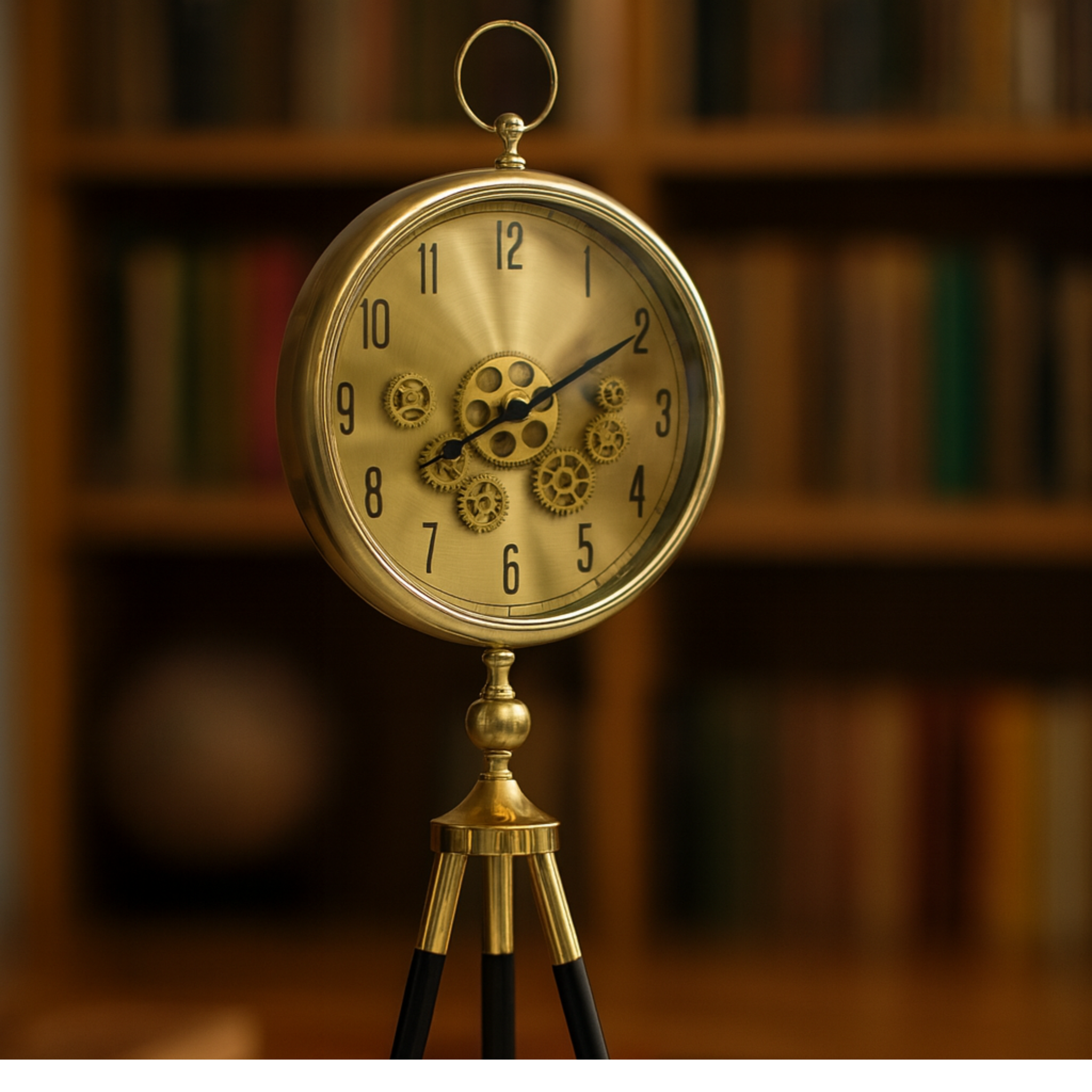 Horloge décorative sur pied dorée | Style vintage Tunisie | Fiolla Home