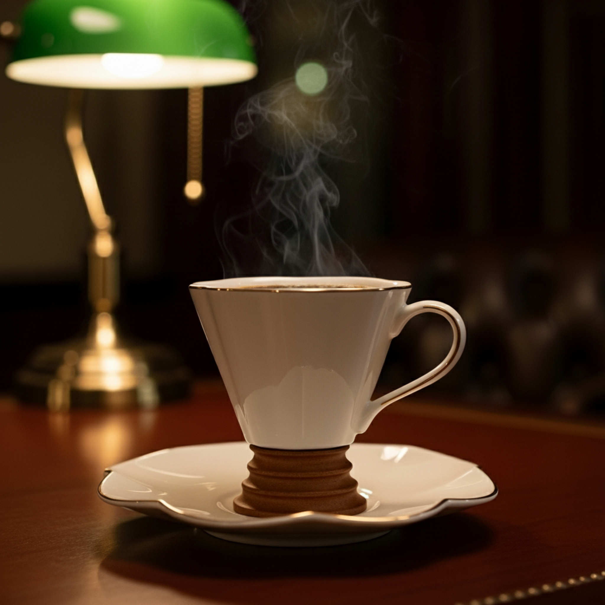 Service Café Noir Porcelaine – 6 Tasses + 6 Soucoupes