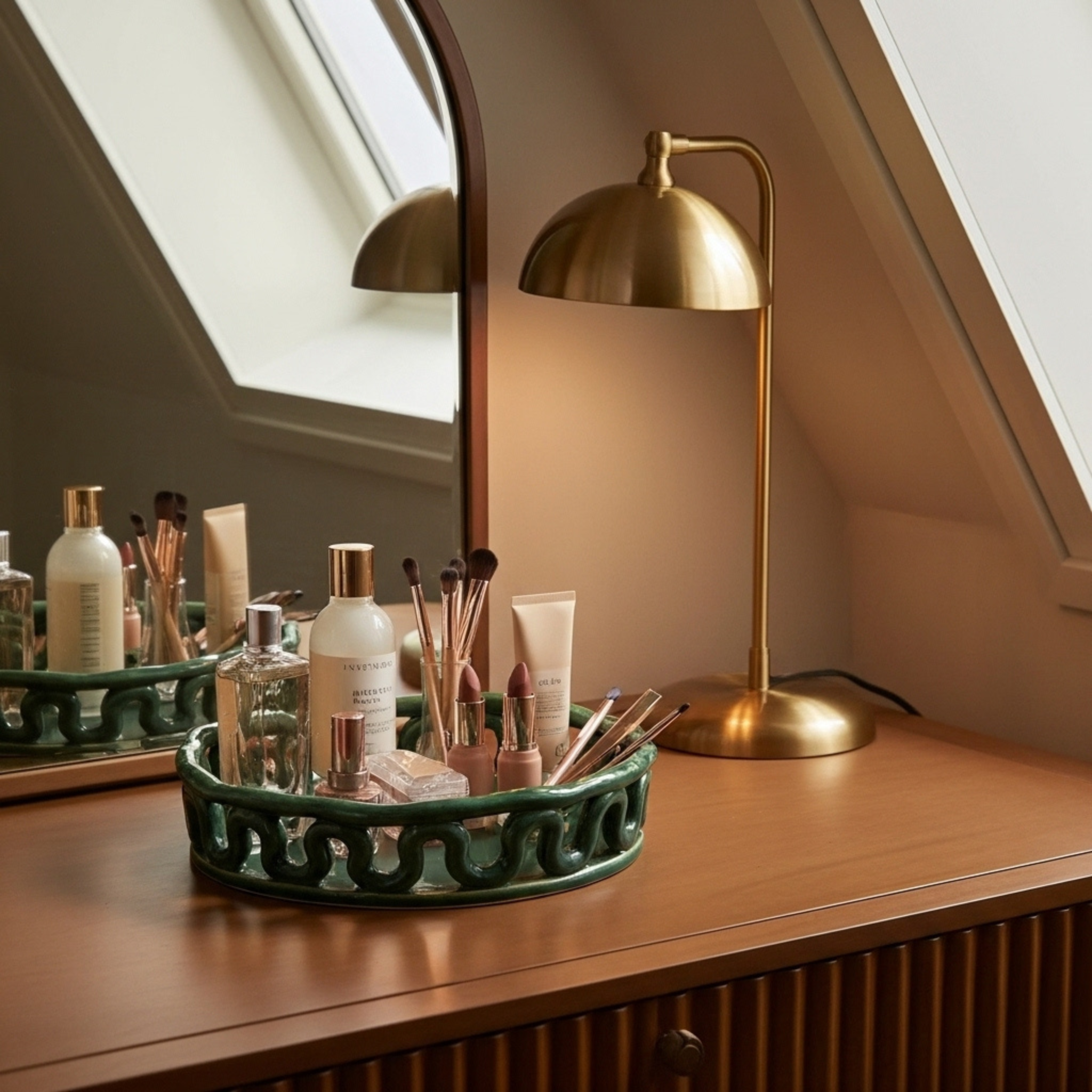 Plateau en céramique Handmade – Rond ajouré, multi-usage