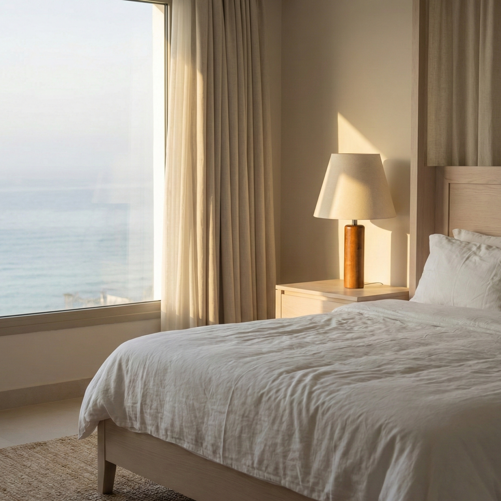 Lampe à Poser Artisanale en Bois Noble – Design Naturel & Épuré Tunisie