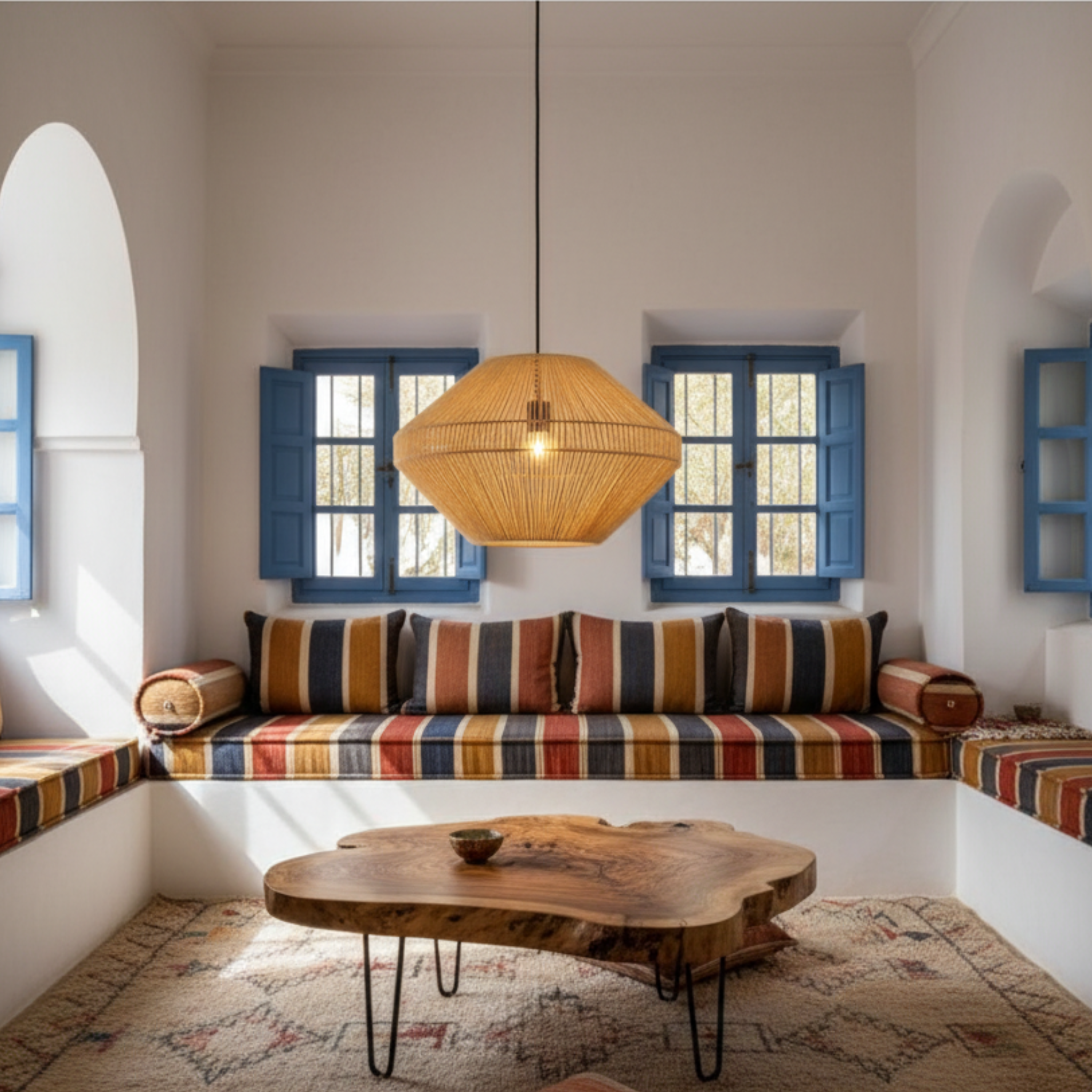 Suspension Jute Géométrique Fait Main - Tunisie