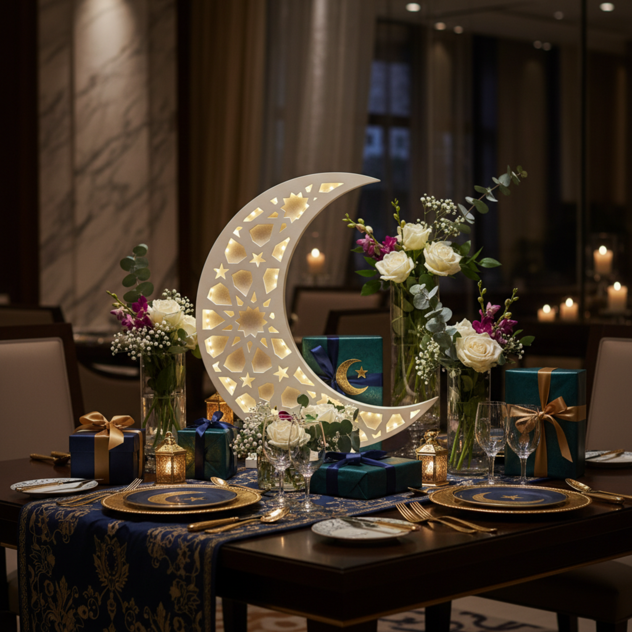 Hilal Lumineux Grand Format – Déco Ramadan Tunisie XXL