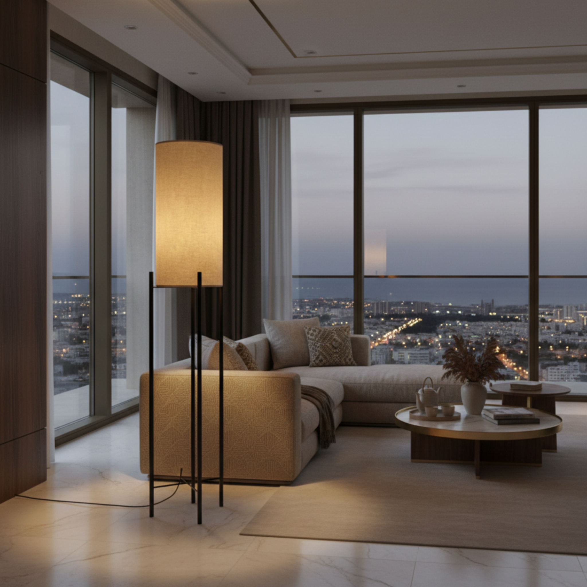 Lampadaire Design Moderne sur Pied – Éclairage Salon Tunisie