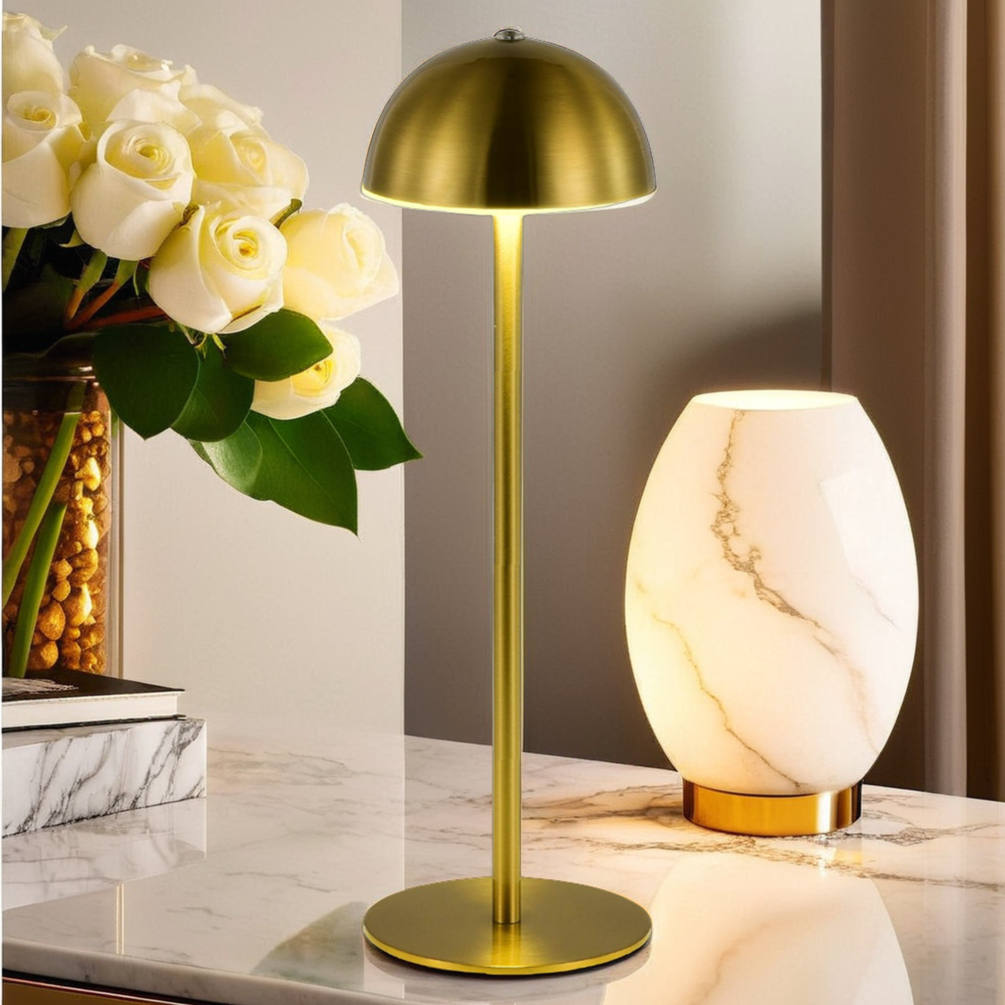 Lampe de Table LED Rechargeable | Finition Luxe et Style | Fiolla Home