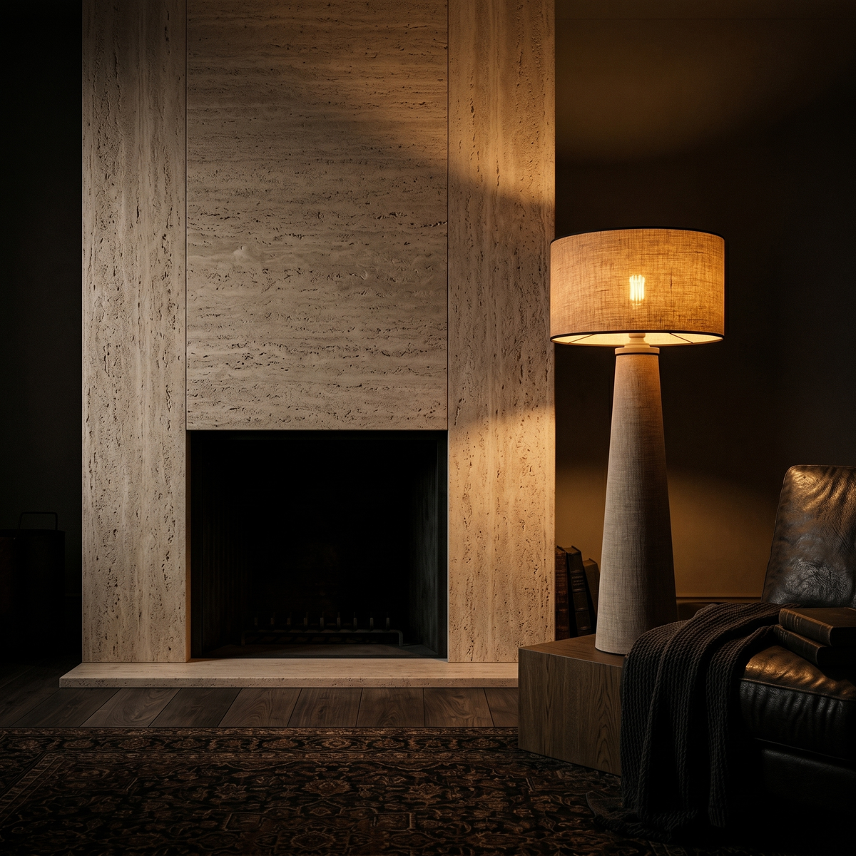 Lampadaire Lin | Pied Conique & Abat-jour Tambour | Fiolla Home