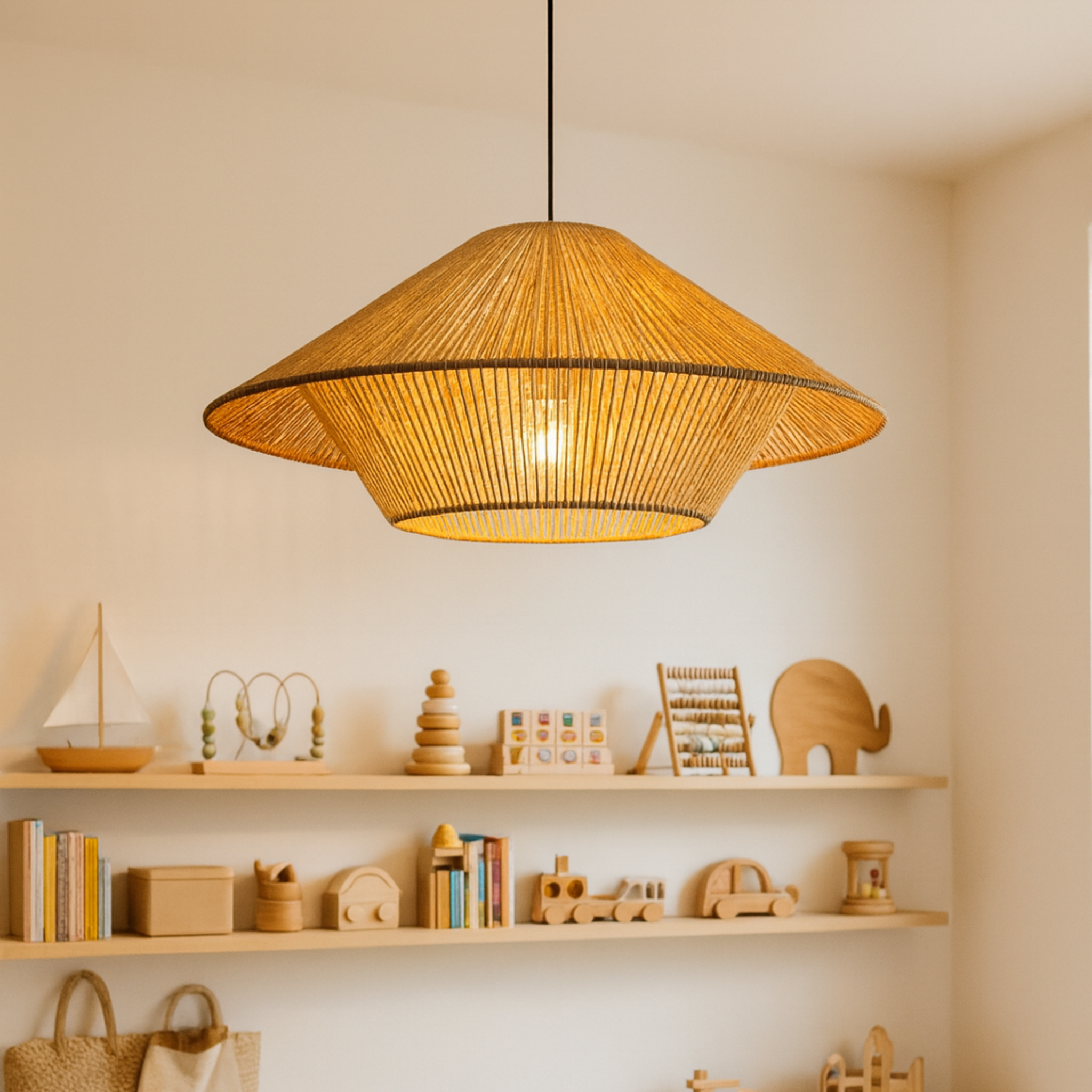 Suspension Design en Jute Tressé | Style Bohème | Tunisie