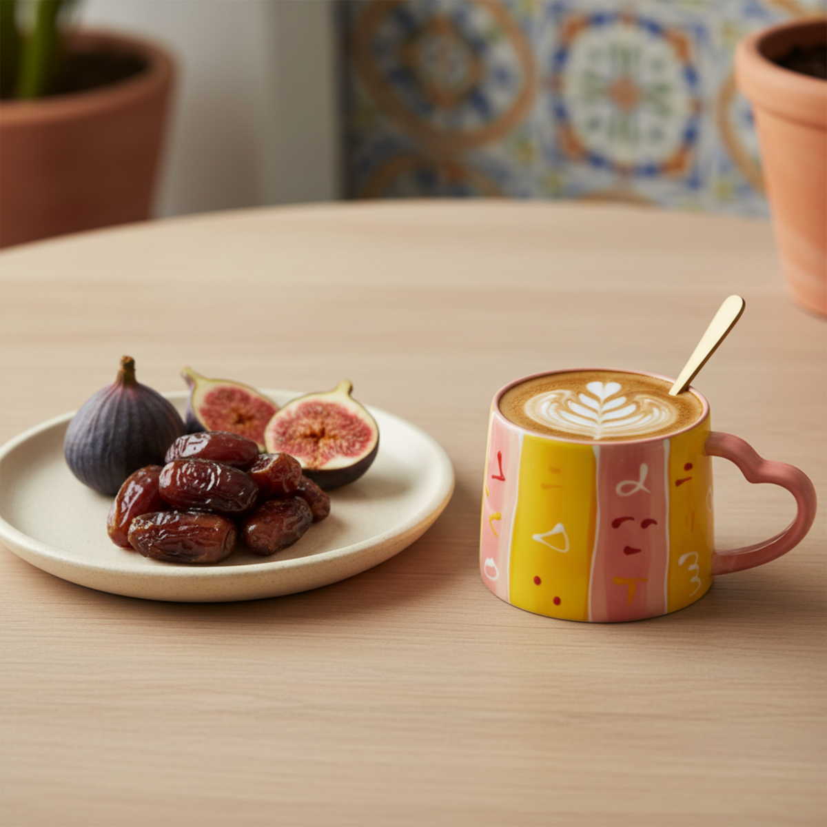 Mug Coloré avec Anse en Forme de Cœur | Tasse Originale en Céramique