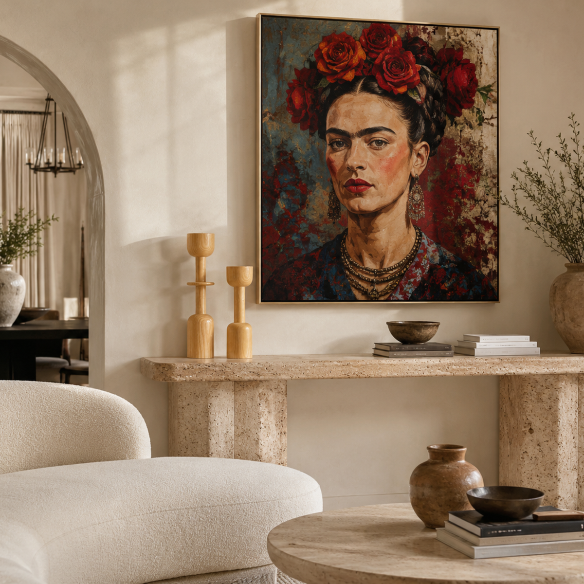 Lot 2 Bougeoirs Bois Tunisie | Porte-Bougies Clair Artisanal | Fiolla Home