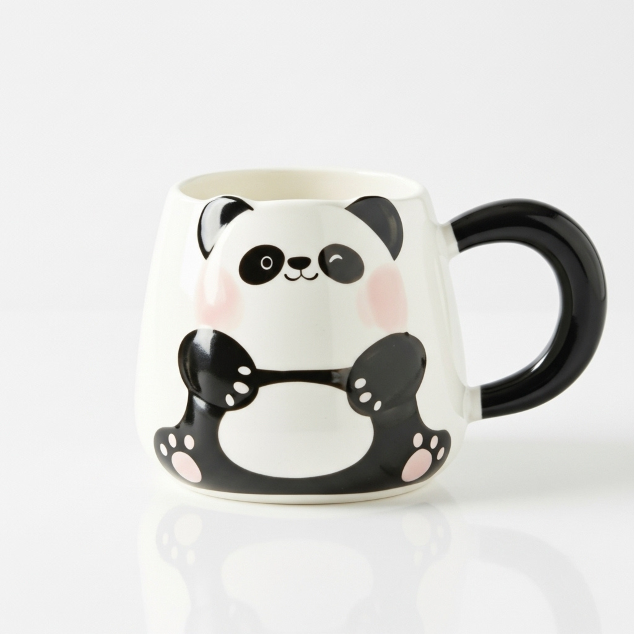 Mug Panda en Céramique – Anse Noire Confort | Fiolla Home