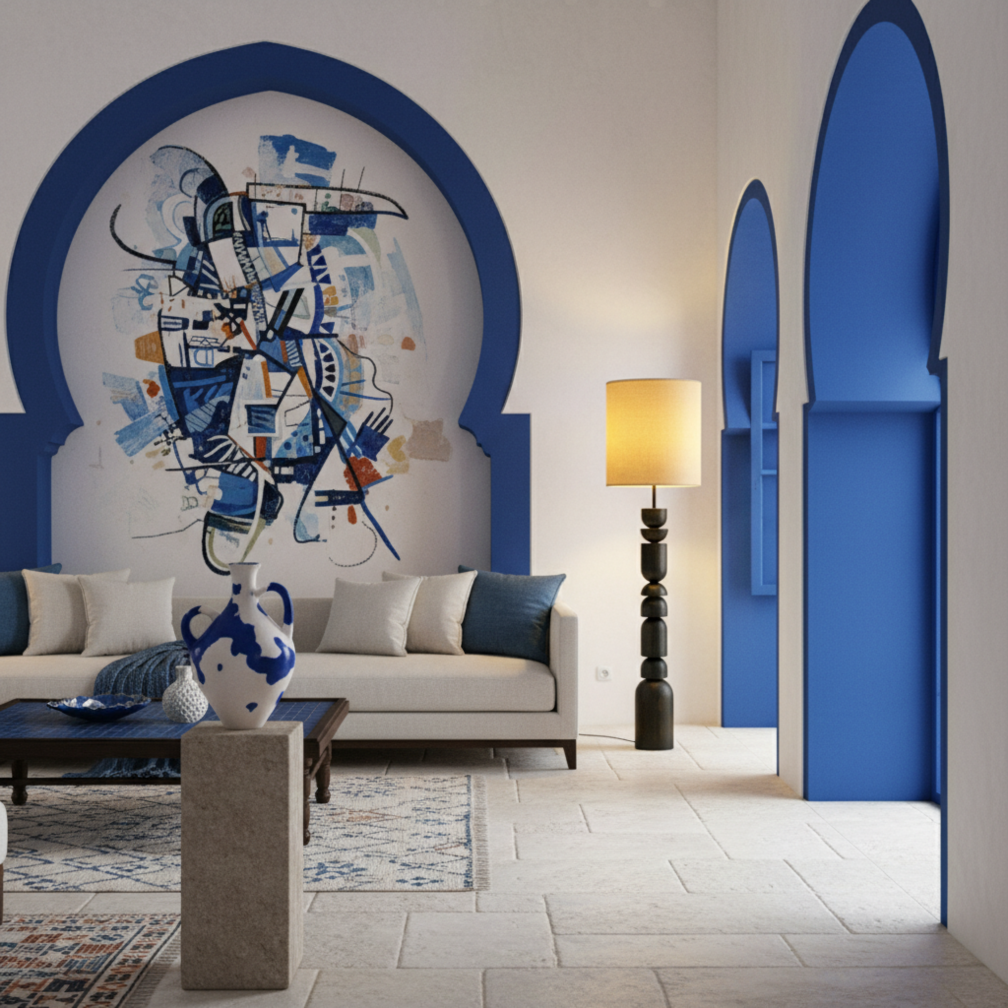 Lampadaire Sculptural Fait Main – Pièce Unique de Luxe Tunisie