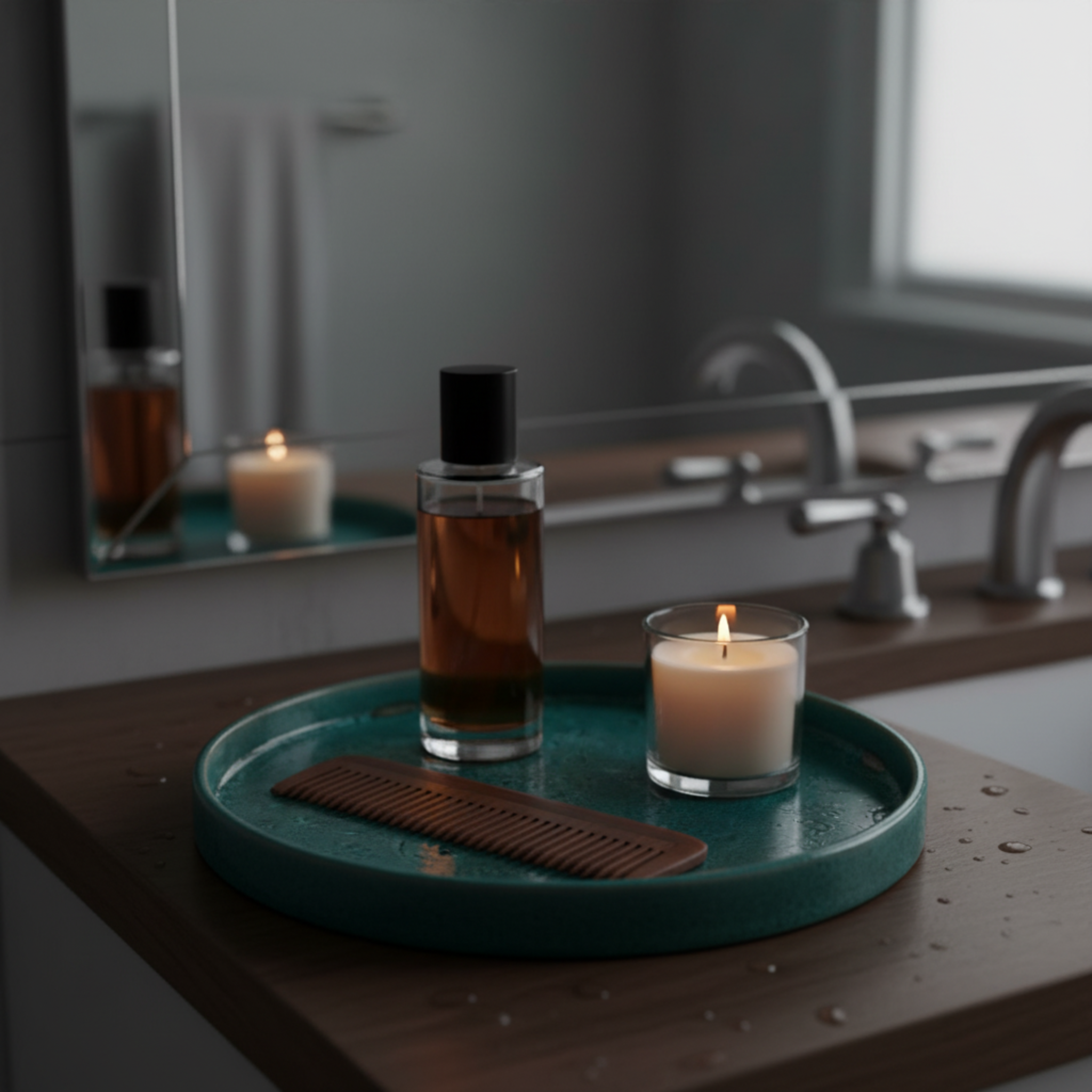 Plateau en céramique émaillé vert – Art de table Tunisie