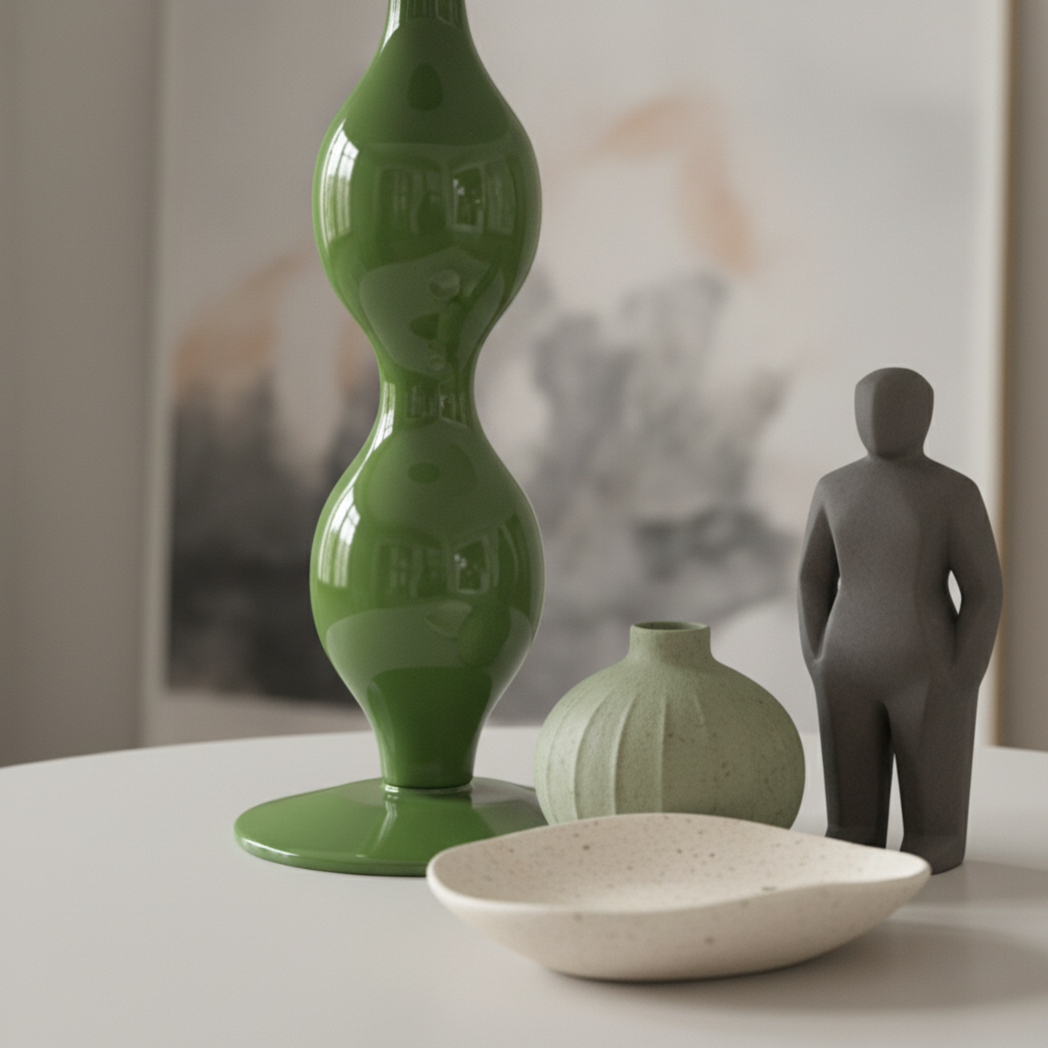 Lampe de Table Design Rétro Verte – Style Vintage & Élégance Intemporelle