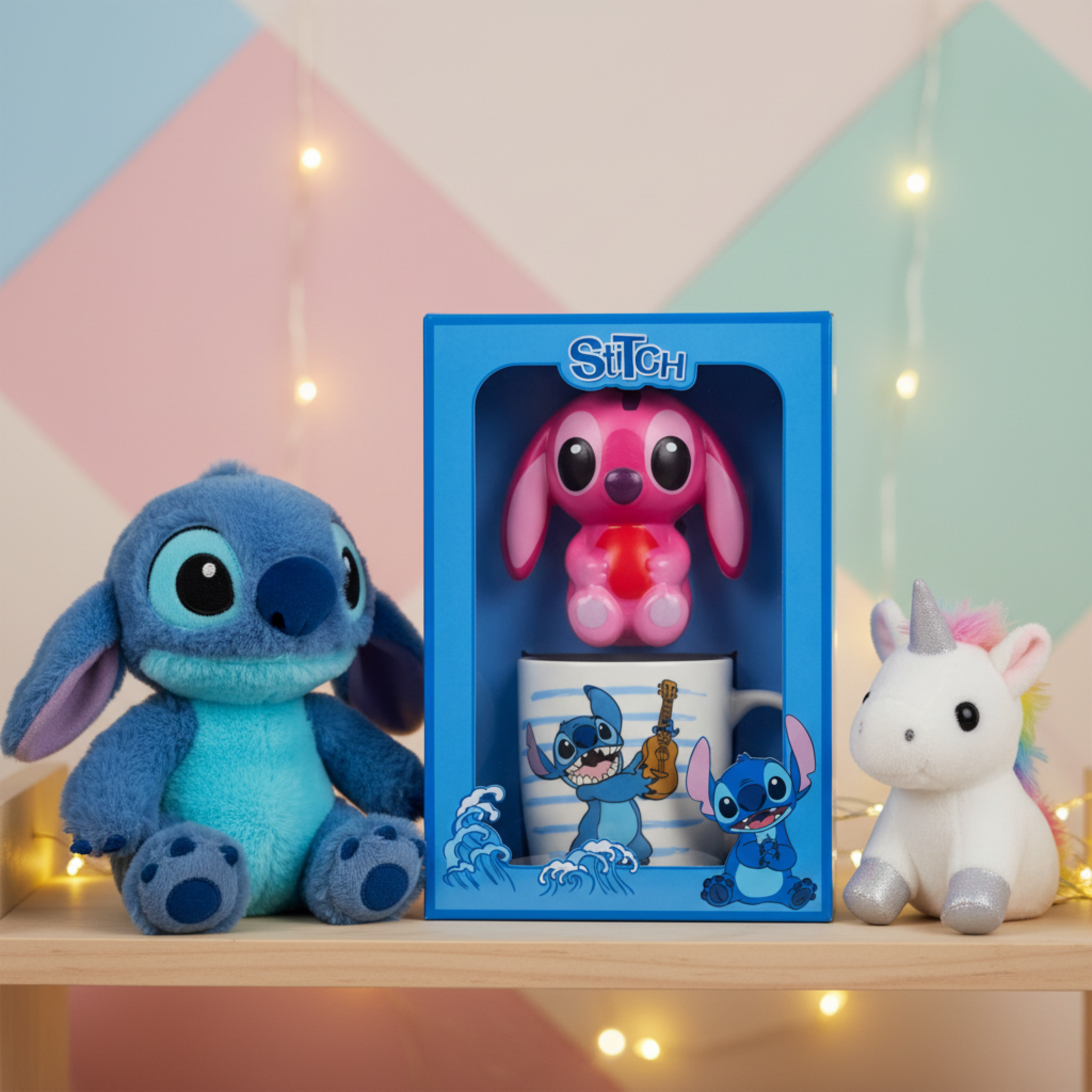 Coffret Mug Stitch + Squishy Angel Rose – Idée Cadeau Disney Tunisie