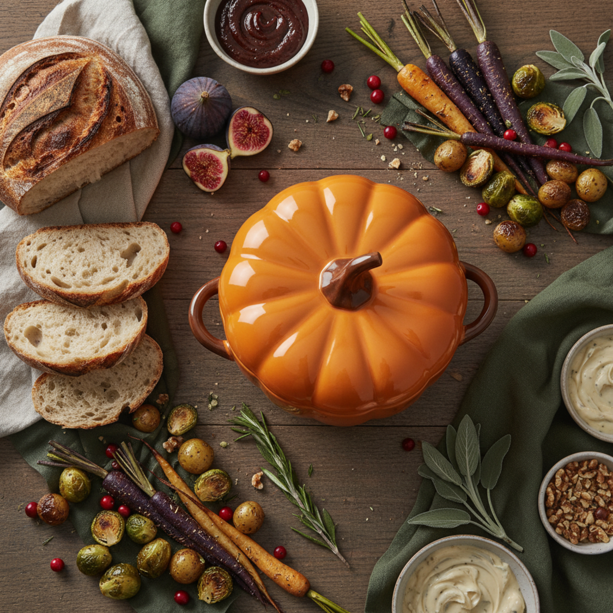 Soupière Citrouille Céramique Moyenne – Service de Table Élégant