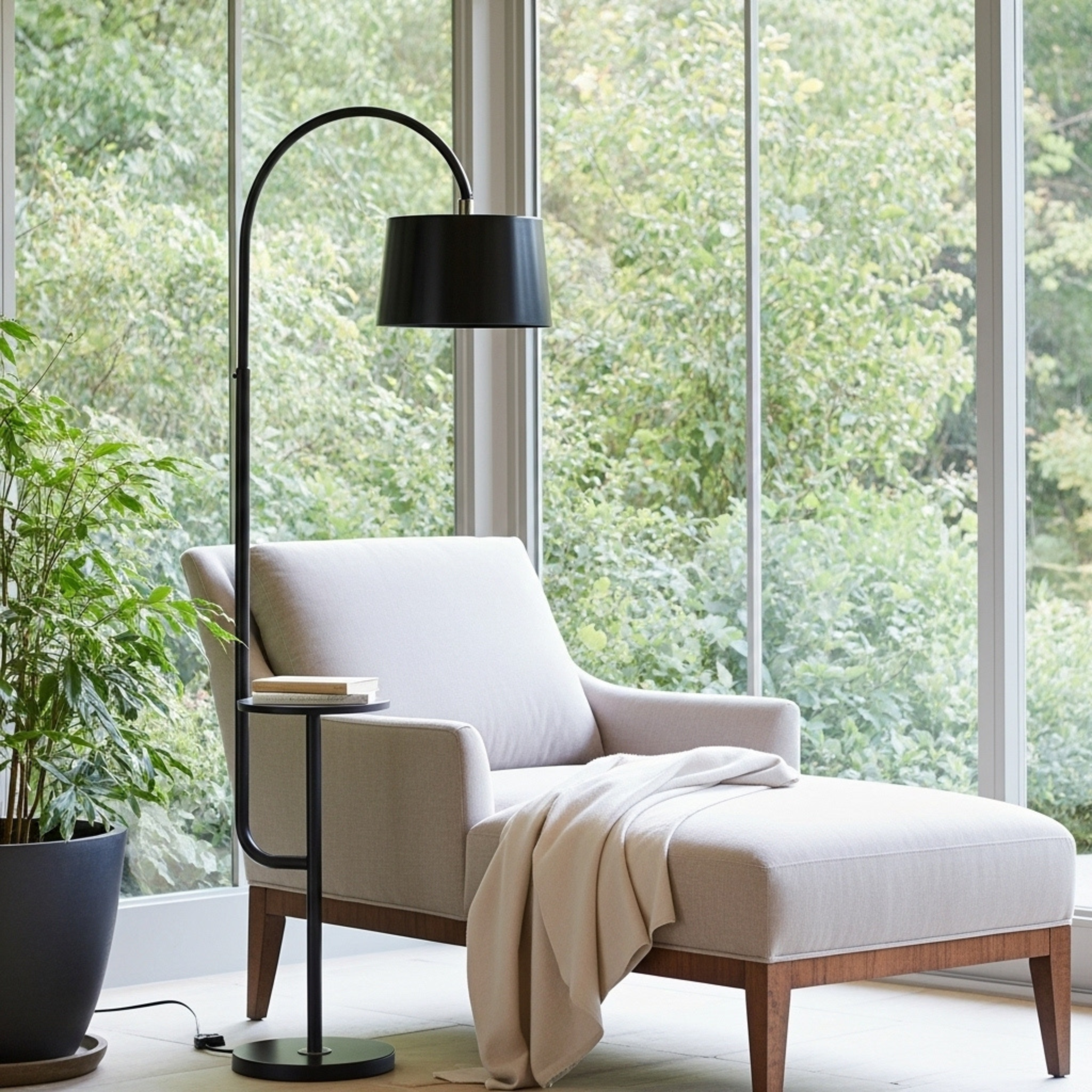 Lampadaire 2 en 1 avec Table Intégrée – Design Moderne et Élégant | Fiolla Home