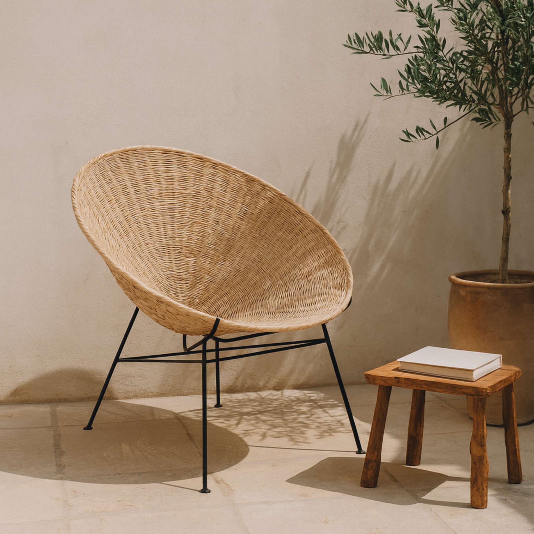 Chaise en rotin Tunisie | Bohème chic naturel | Fiolla Home