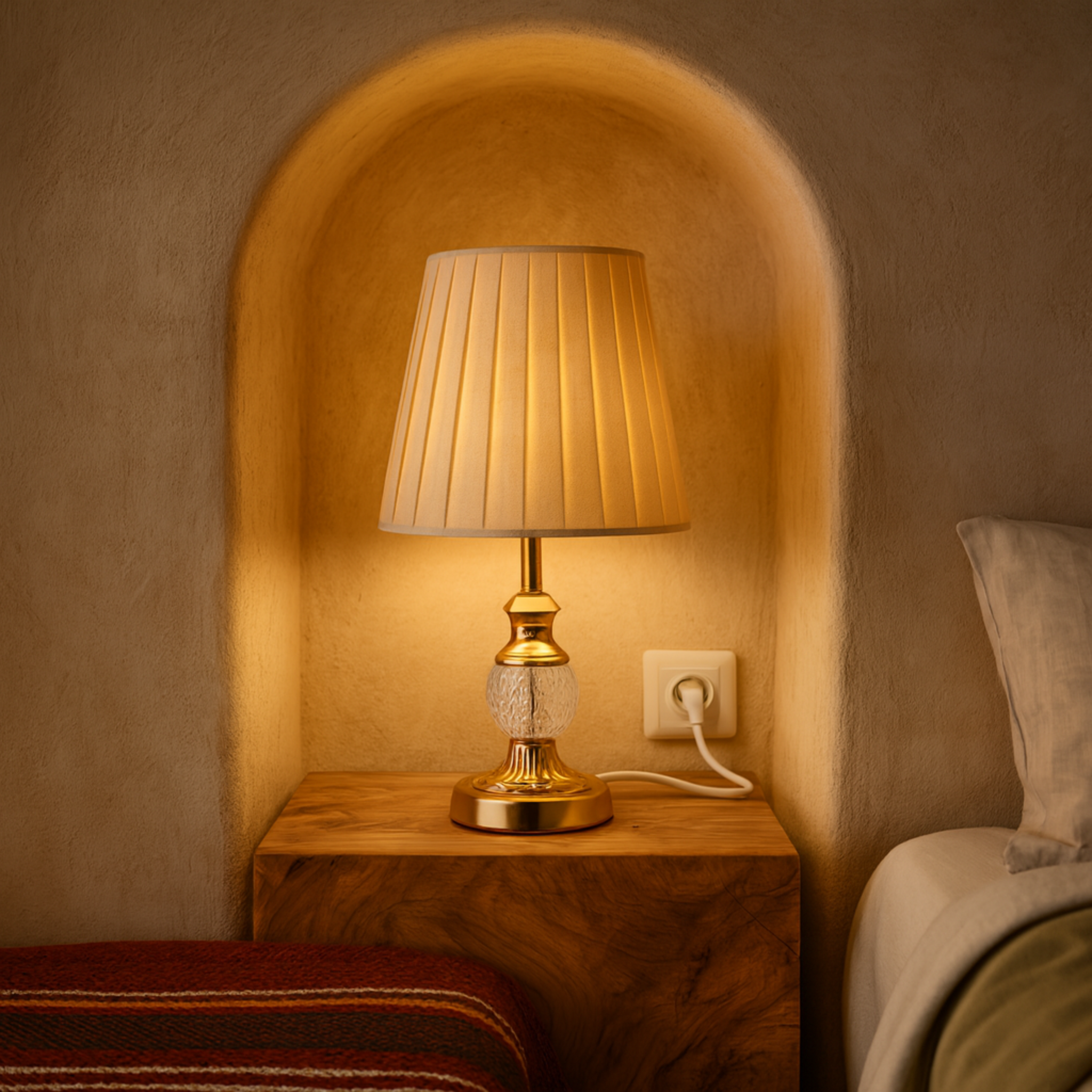 Veilleuse Style Antique Tunisie | Cristal & Laiton | Fiolla Home