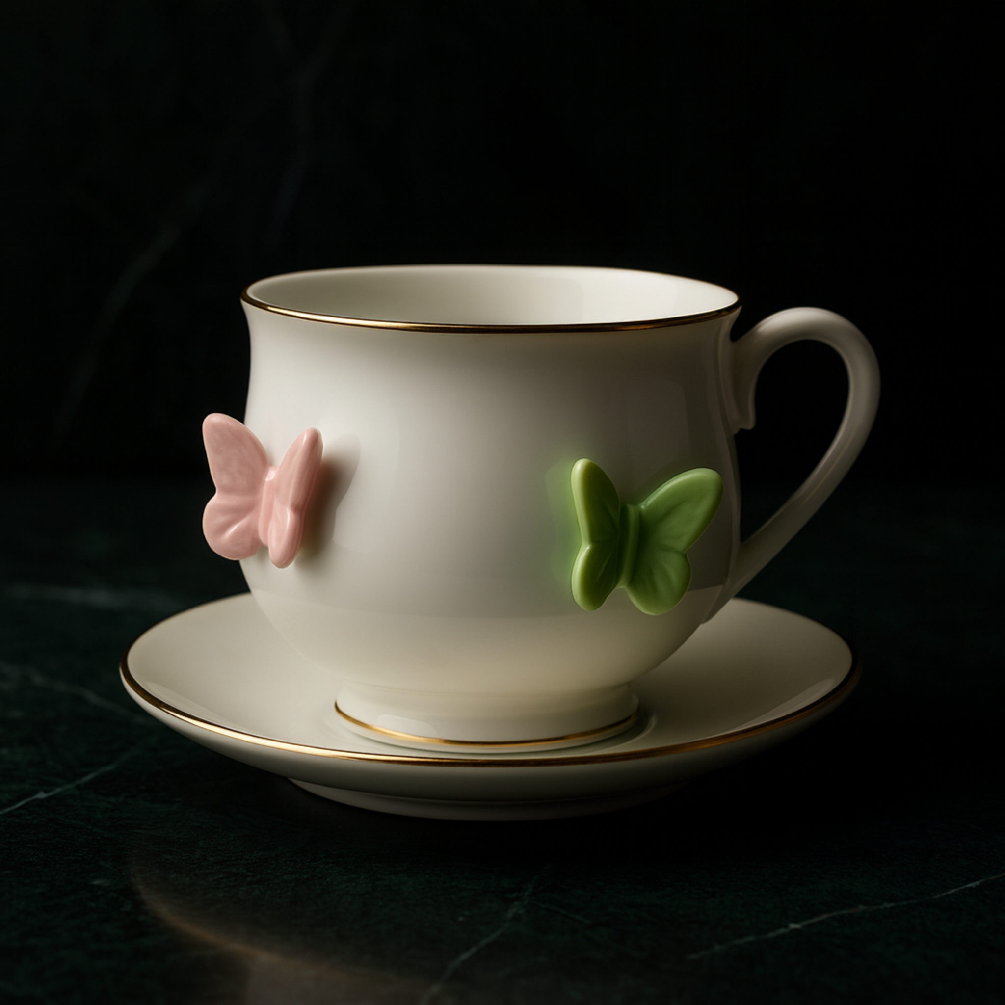 Service à Café au lait | Papillon en Porcelaine | Fiolla Home Tunisie