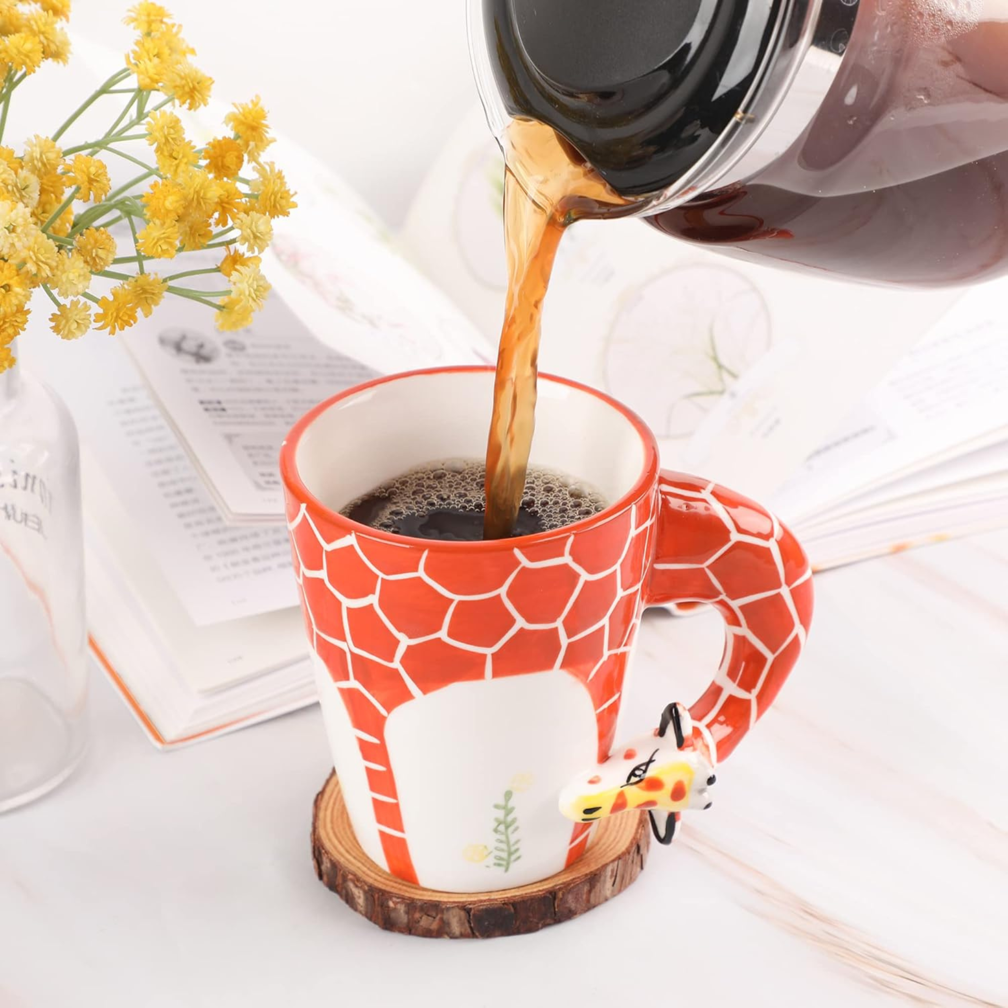 Tasse Céramique Fun avec Girafe | Thème Animalier | Fiolla Home