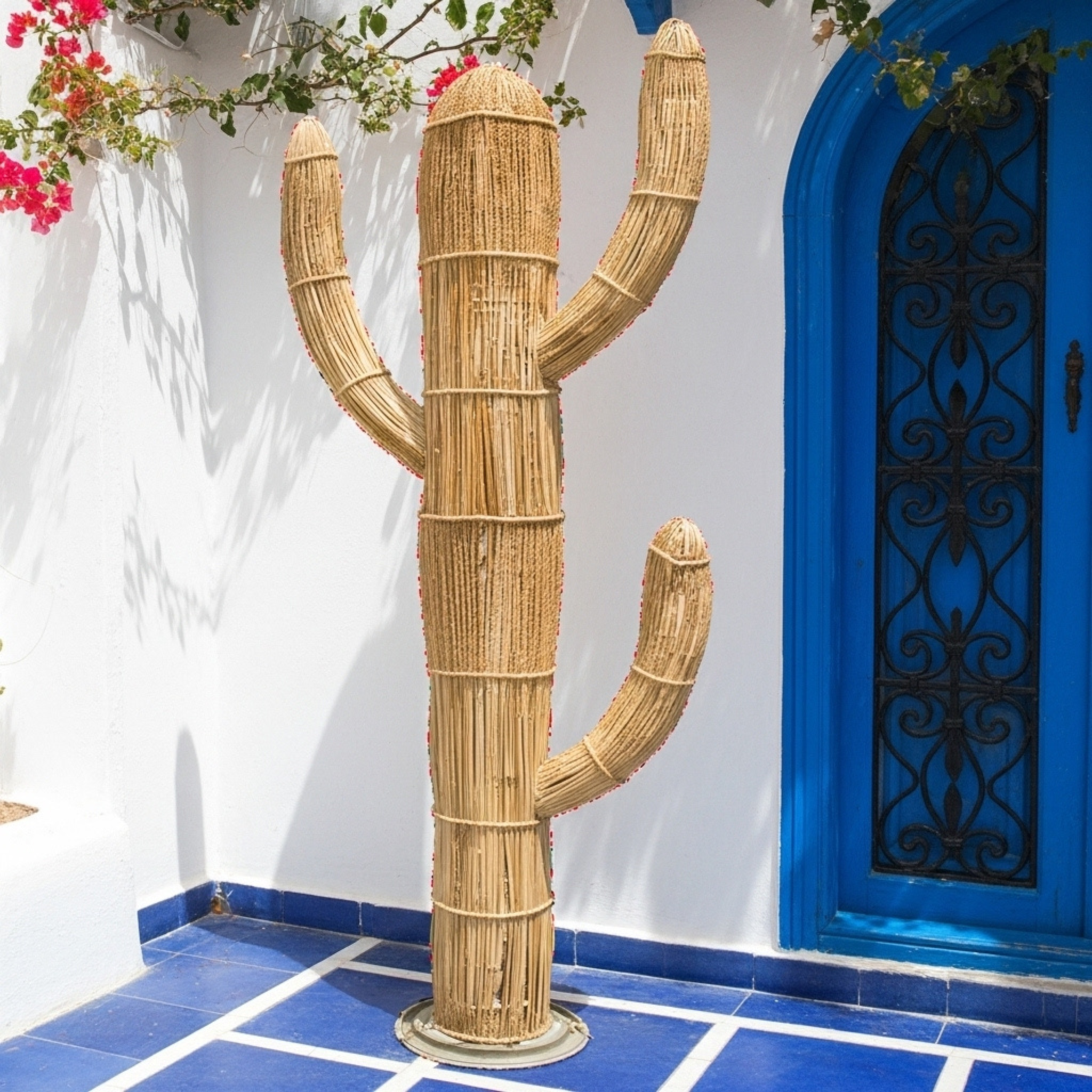 Cactus décoratif de coin fibres de palmier