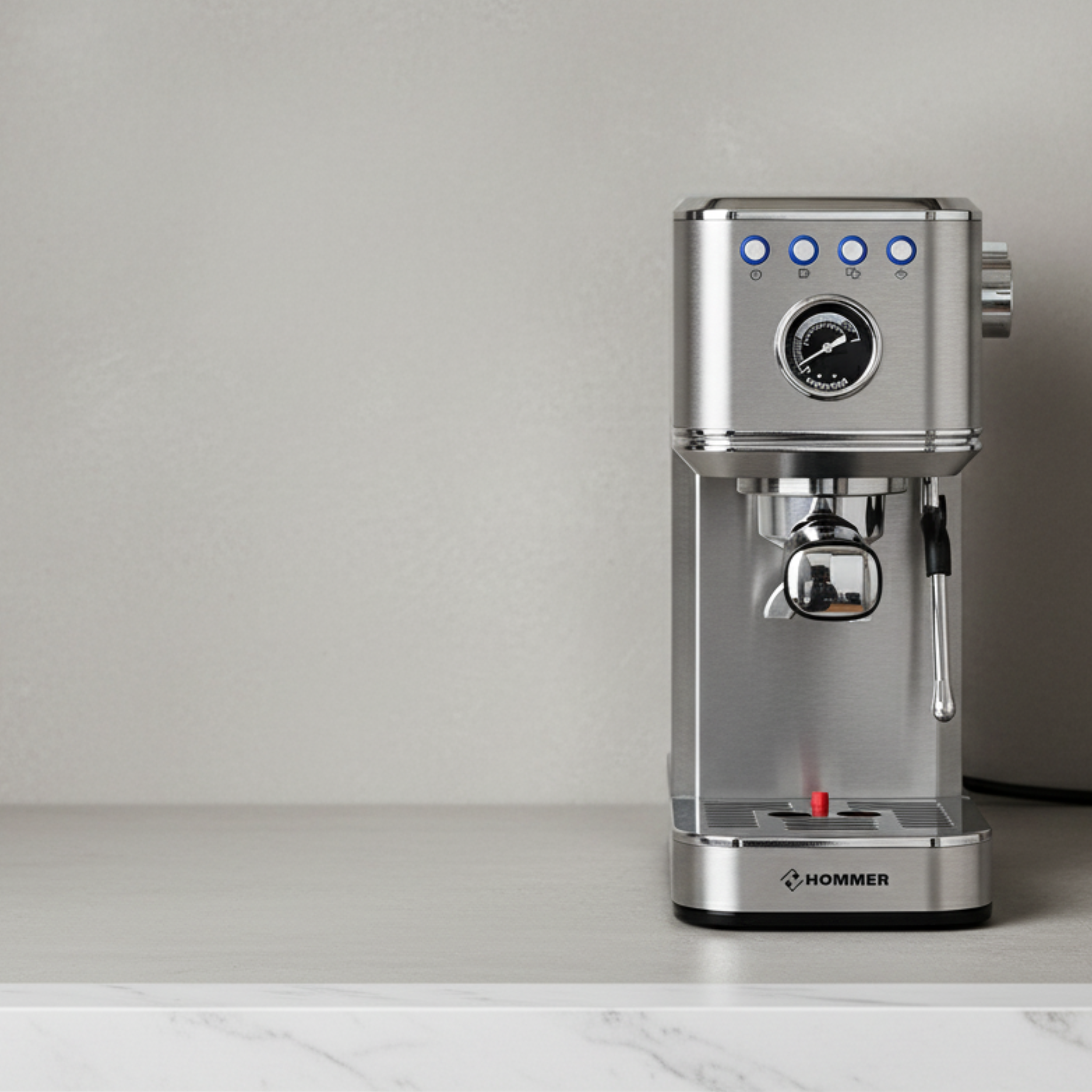 Machine à Café Espresso Inox 1350 W | Couleur Silver | Fiolla Home