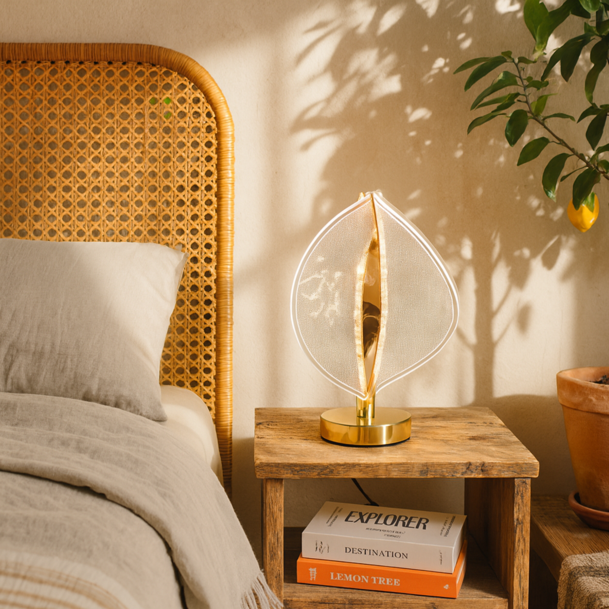 Veilleuse Feuille LED Tunisie | Lampe de Table | Fiolla Home