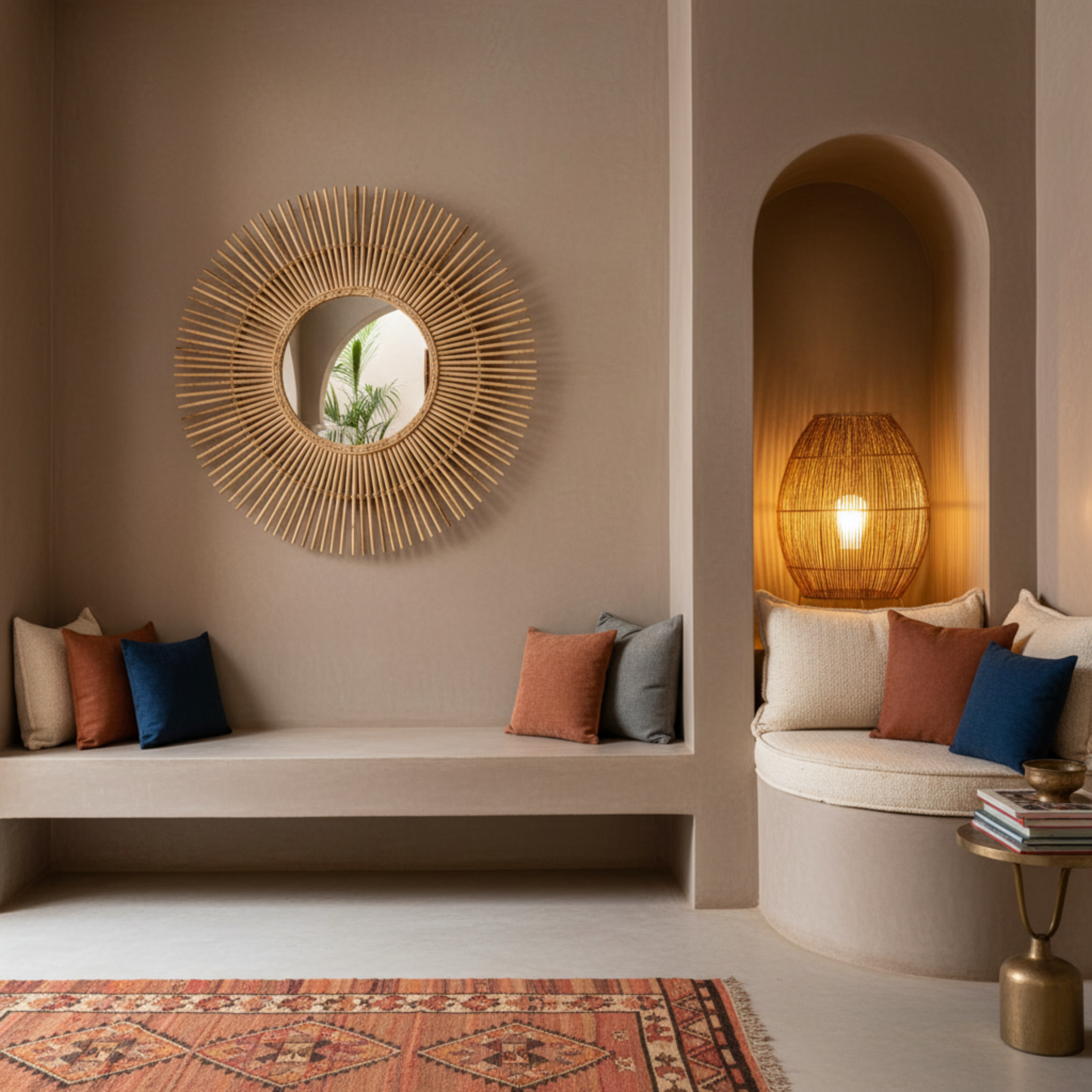 Lampe à Poser Fibres de Palmier Artisanale Fait Main | Fiolla Home